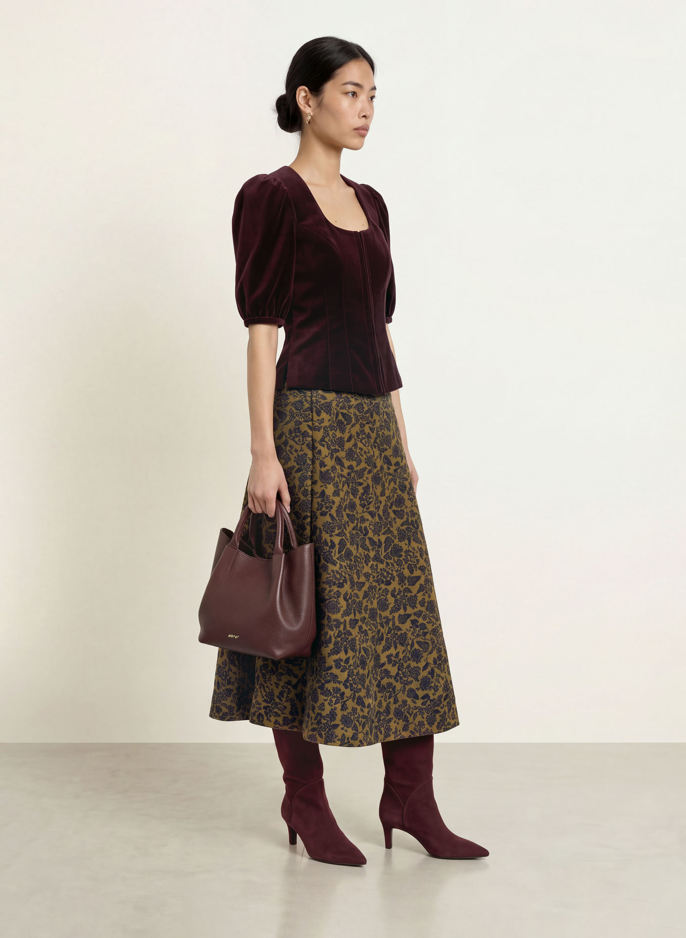 Grasegger Rok ILEANE: LICHTBRUIN / DONKERBLAUW