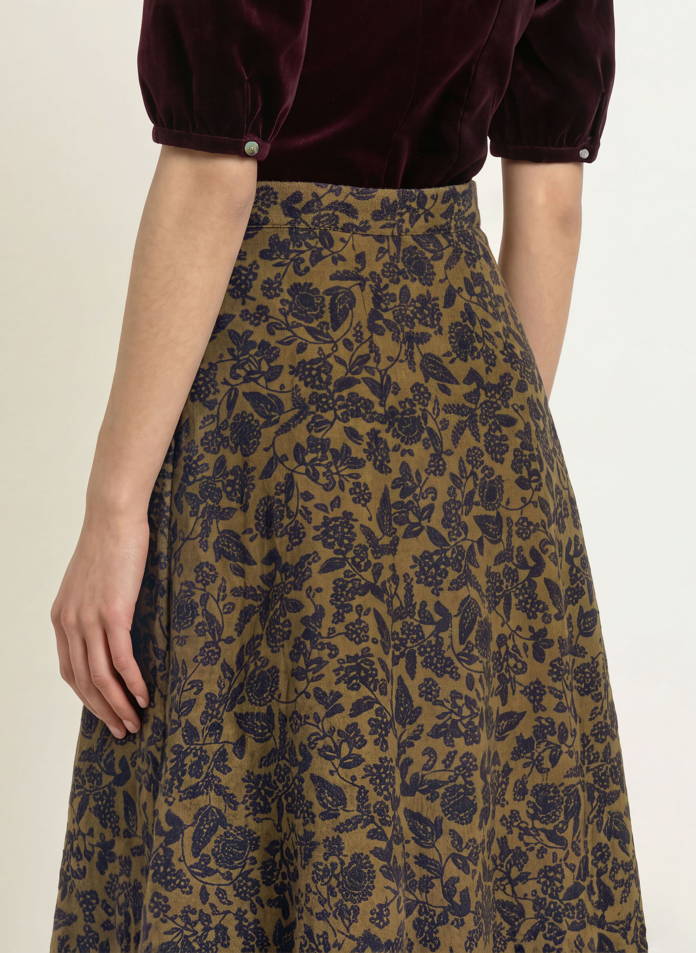 Grasegger Rok ILEANE: LICHTBRUIN / DONKERBLAUW
