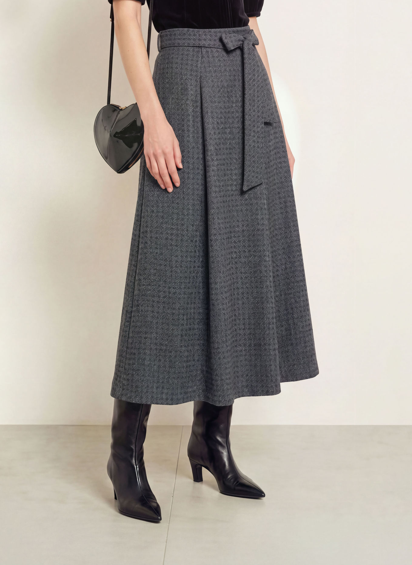 Grasegger Fustă jacquard: ALBASTRU ÎNCHIS / GRI