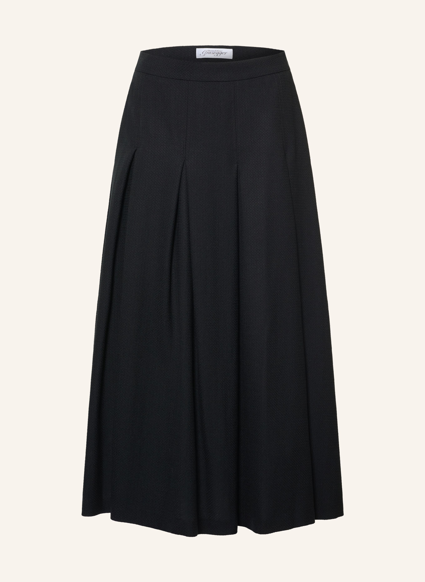 Grasegger IVY Pleated Skirt: BLACK