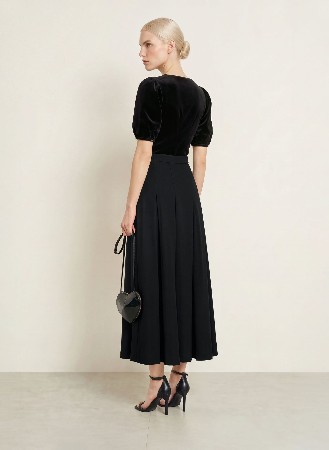 Grasegger IVY Pleated Skirt: BLACK
