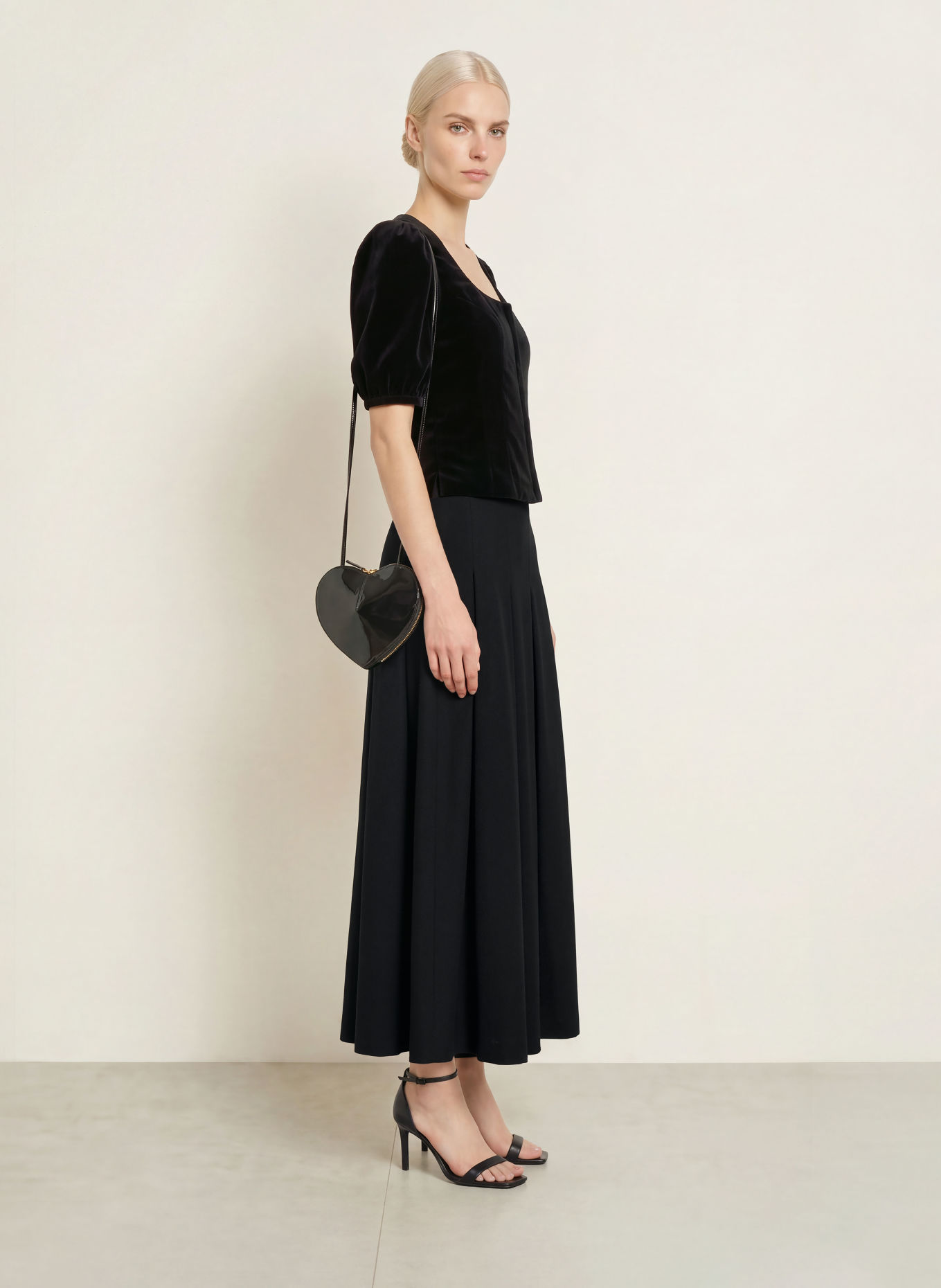 Grasegger IVY Pleated Skirt: BLACK