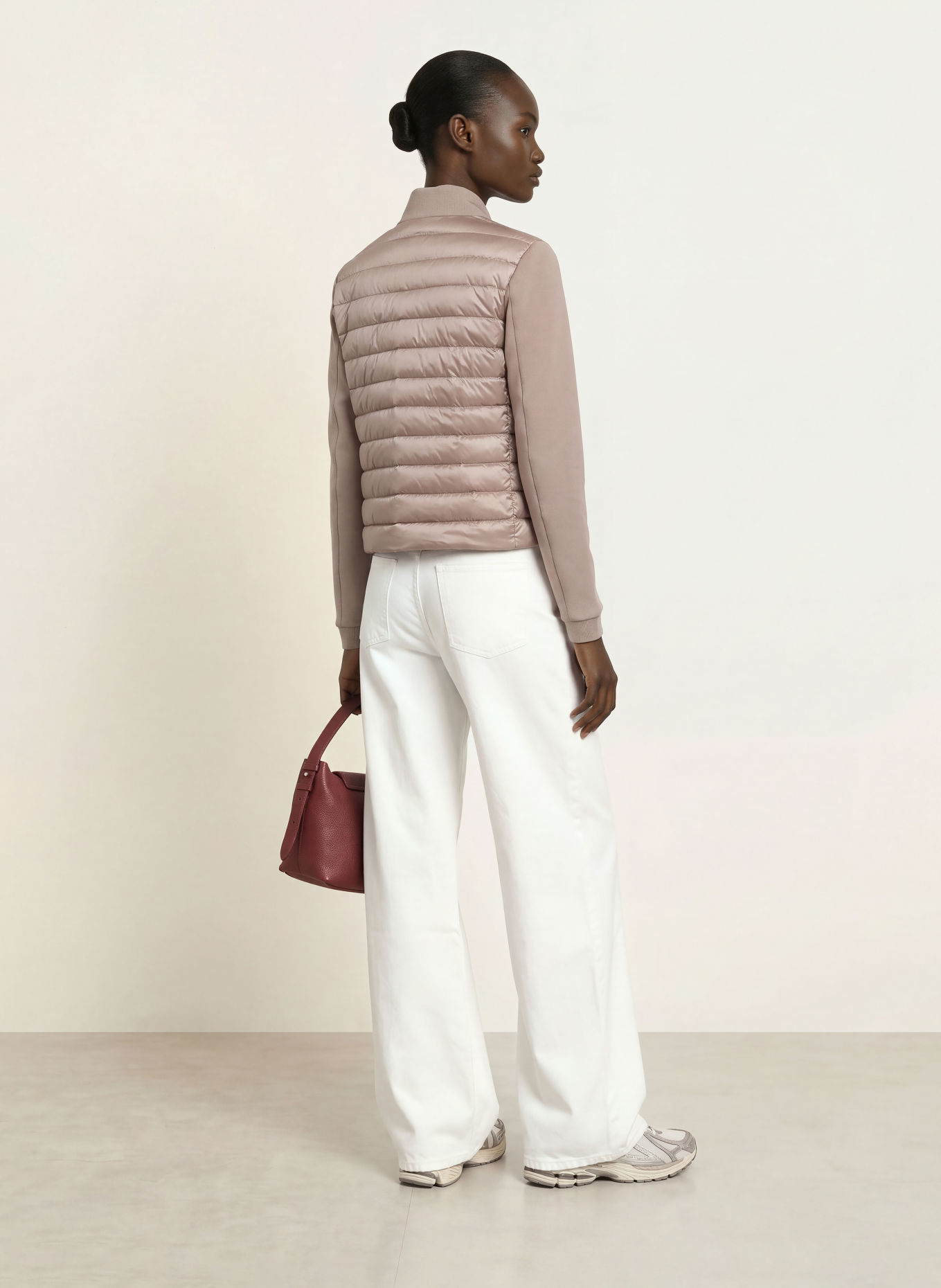 PARAJUMPERS KALYSTA Down jacket in a Material Mix: TAUPE