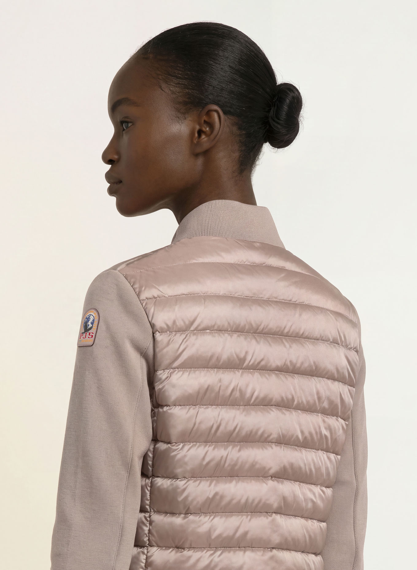 PARAJUMPERS KALYSTA Down jacket in a Material Mix: TAUPE