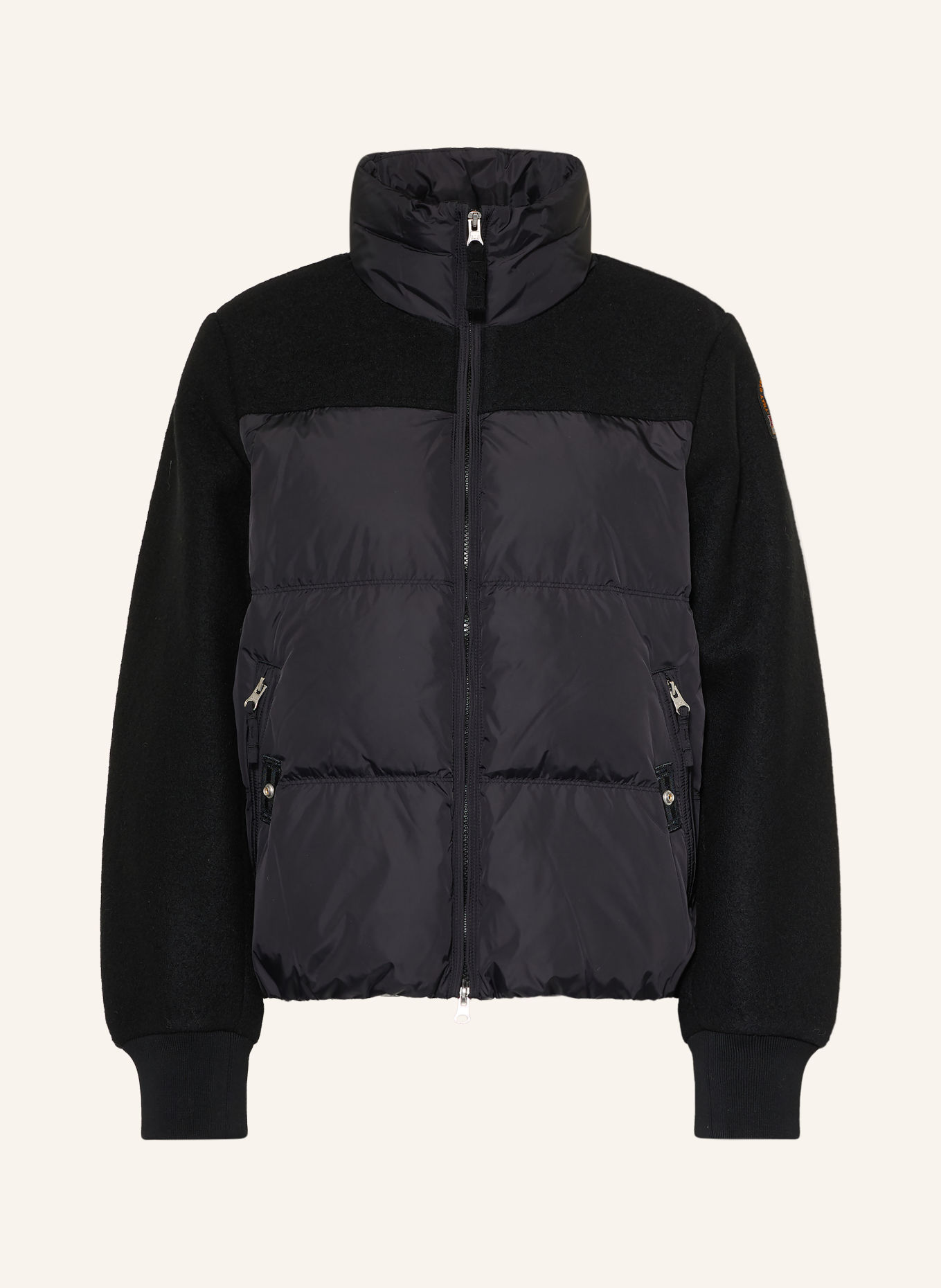 PARAJUMPERS Daunenjacke im Materialmix: SCHWARZ