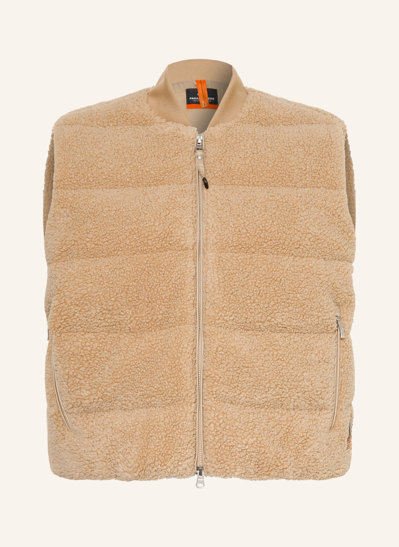 PARAJUMPERS Doudoune sans manches SIMAW en fourrure Teddy: MARRON CLAIR