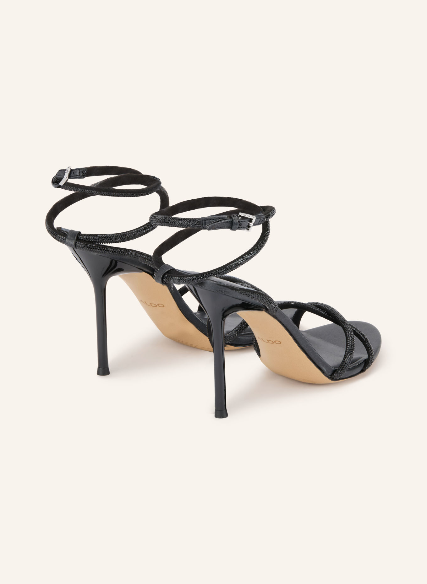ALDO Sandalettes MANAELDEN ornées de pierres décoratives: NOIR
