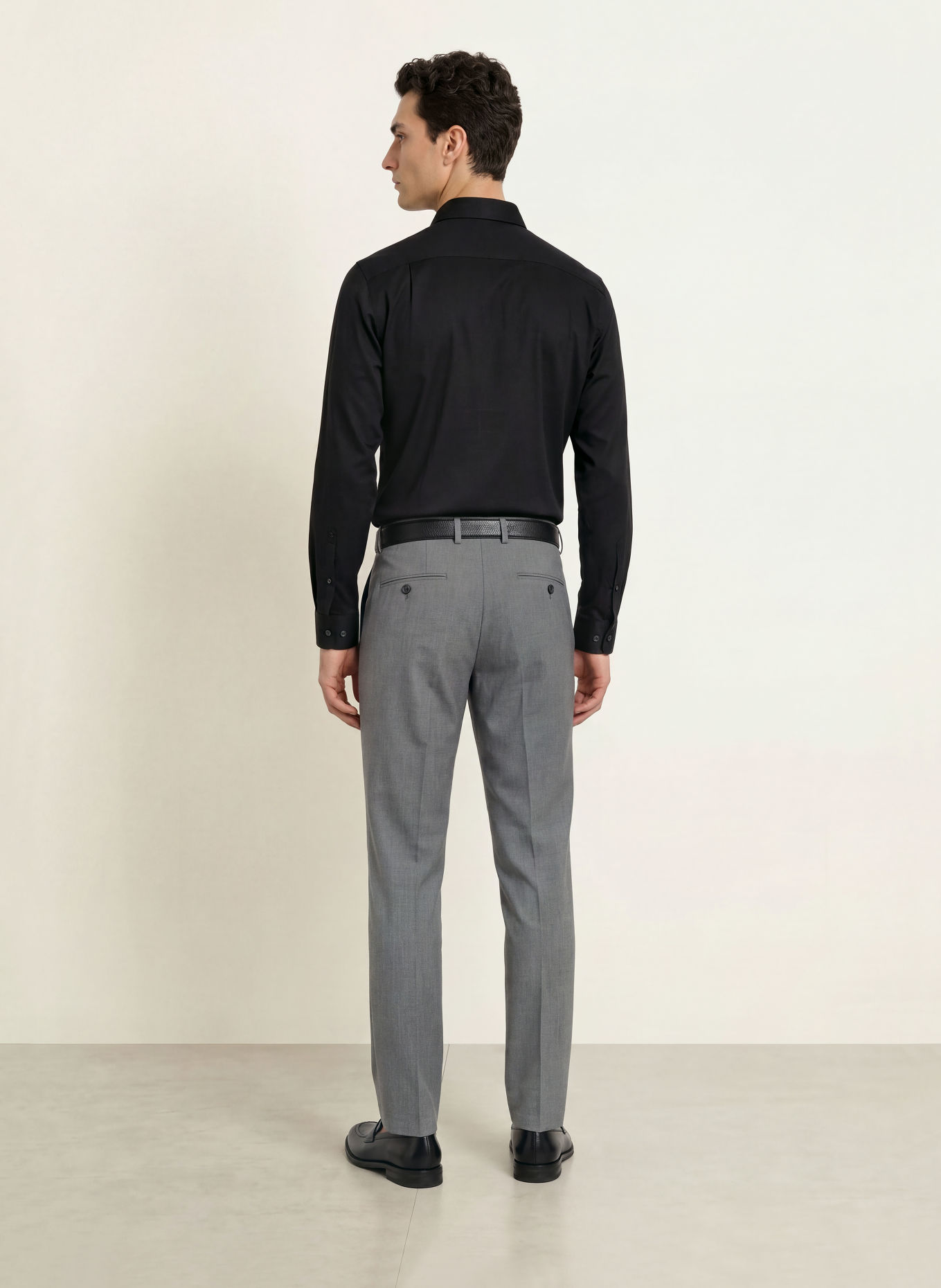 seidensticker Regular-Fit Jersey Shirt: BLACK