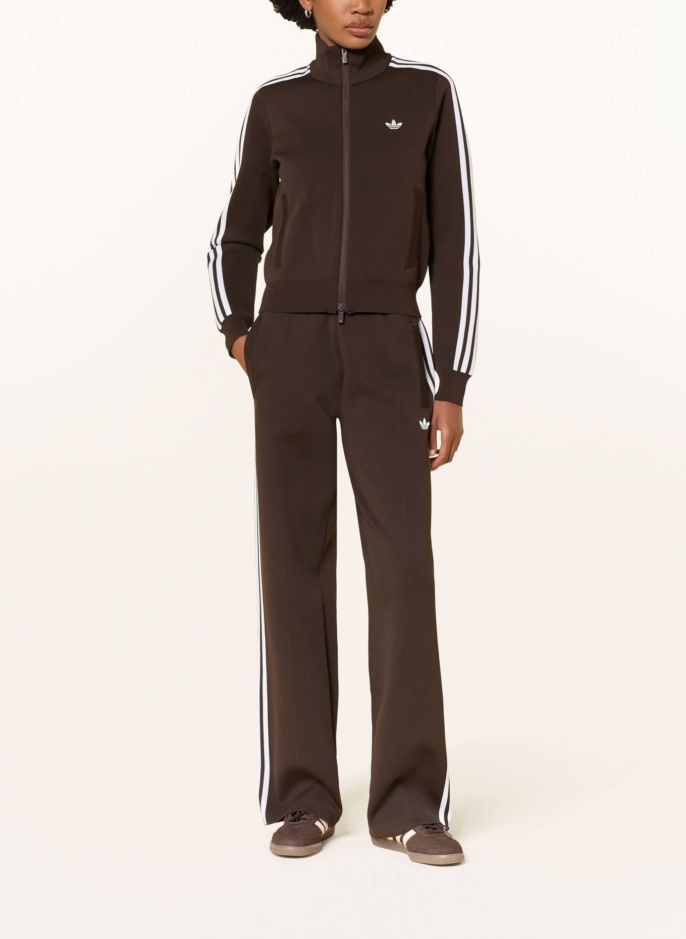 adidas Originals Track Pants STRGHT KNIT: DUNKELBRAUN / WEISS