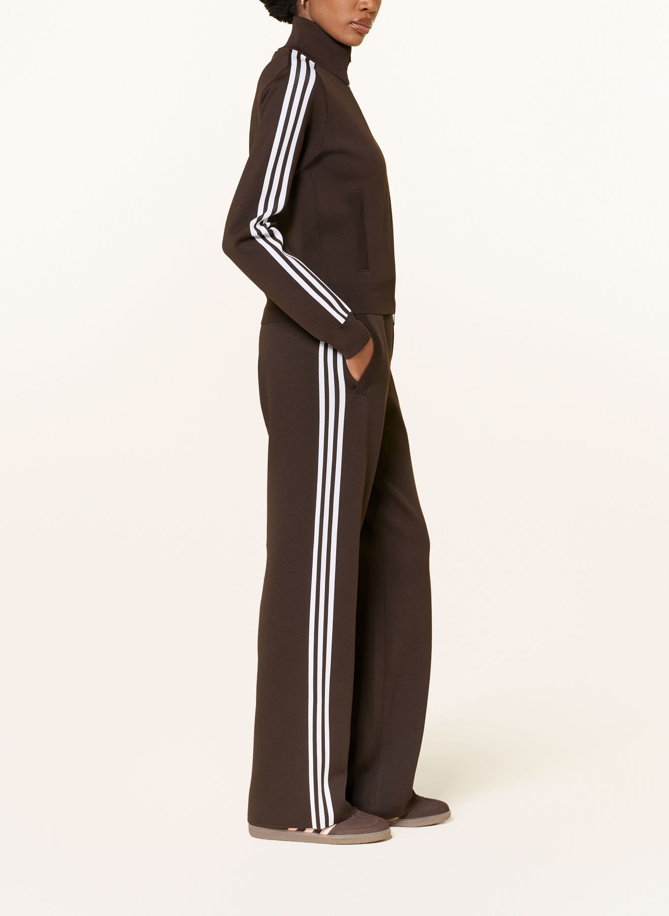 adidas Originals Track Pants STRGHT KNIT: DUNKELBRAUN / WEISS