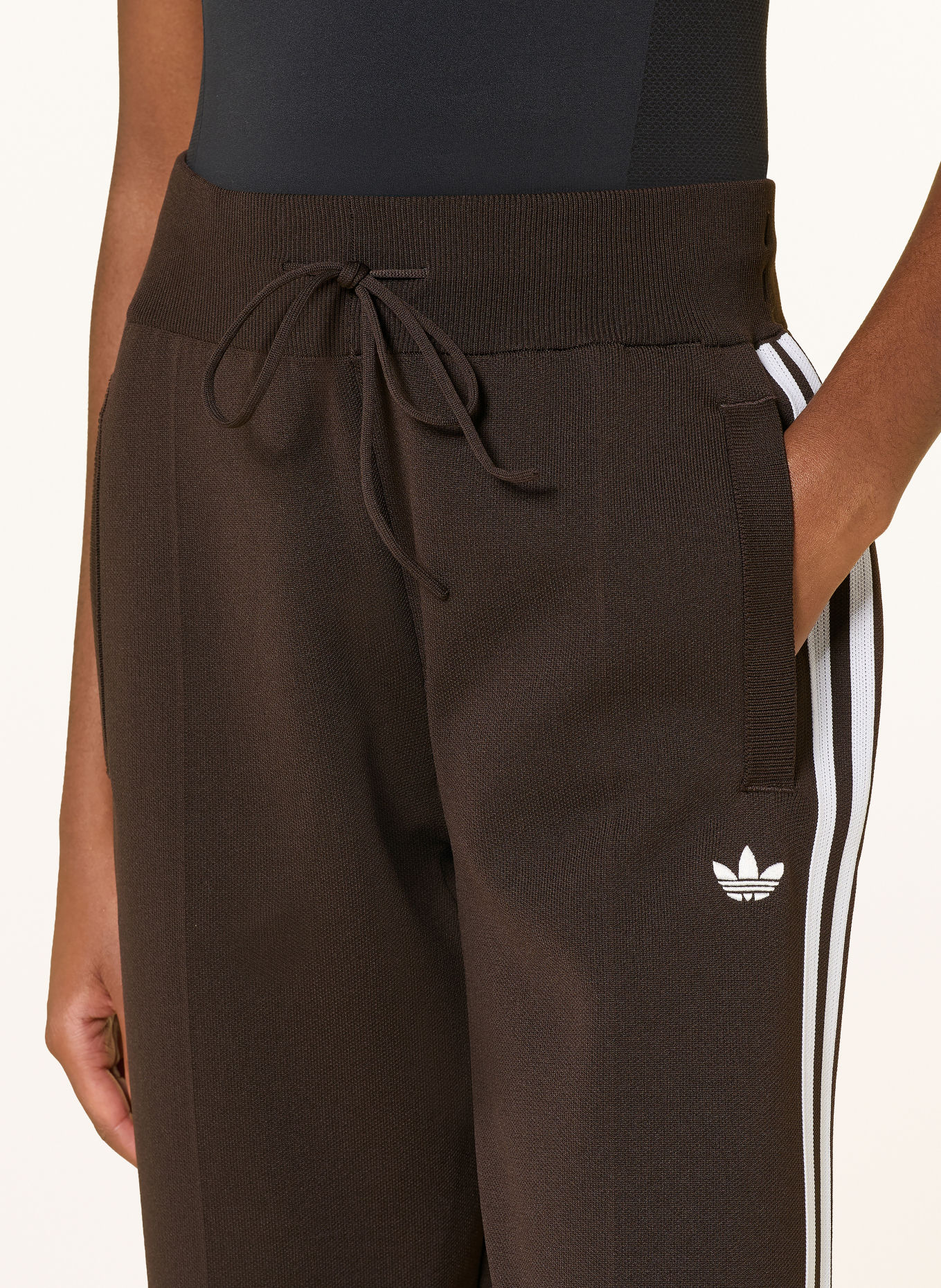 adidas Originals Track Pants STRGHT KNIT: DUNKELBRAUN / WEISS
