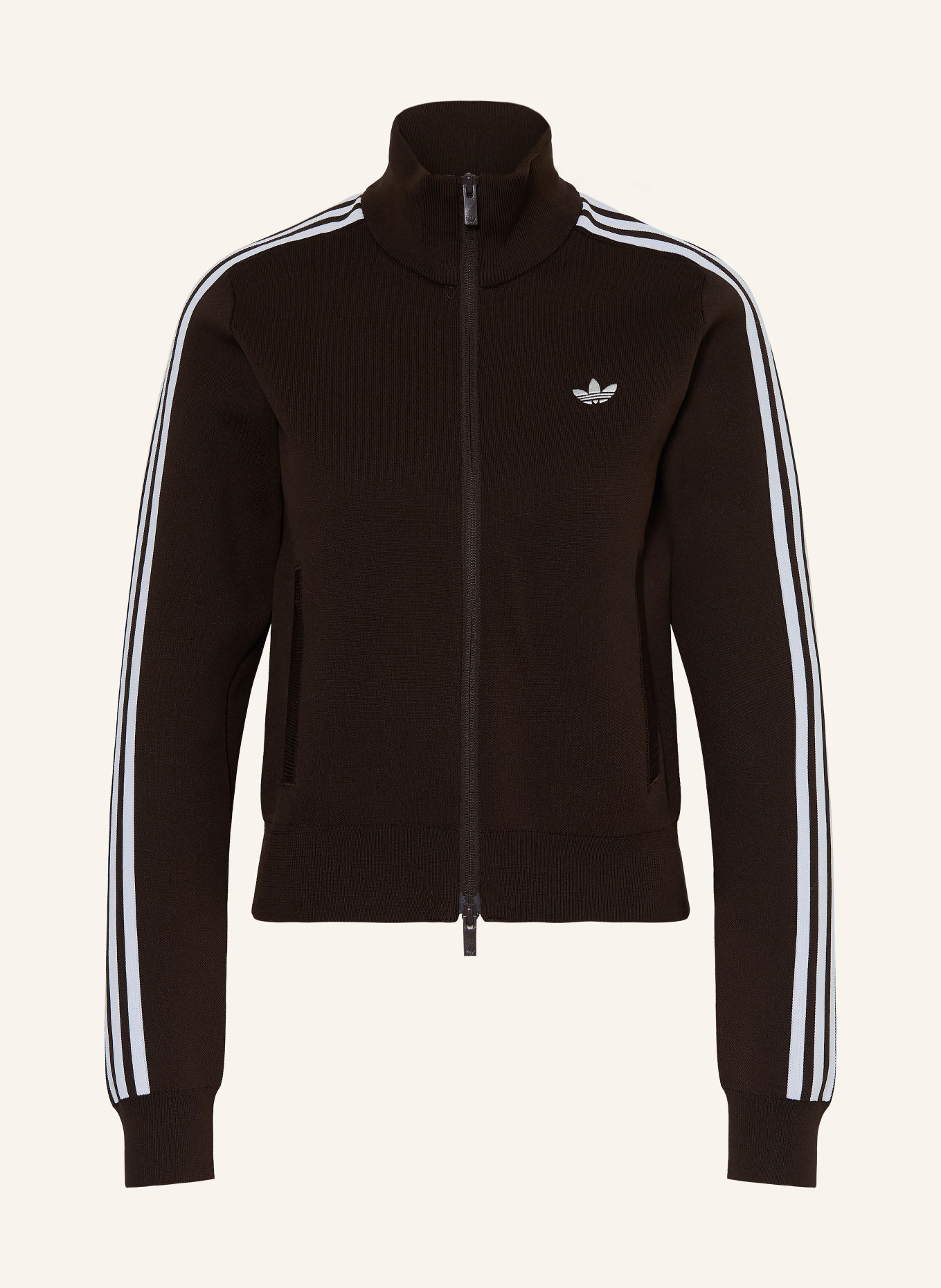 adidas Originals Vest SLIM KNIT: MARRON FONCÉ / WIT