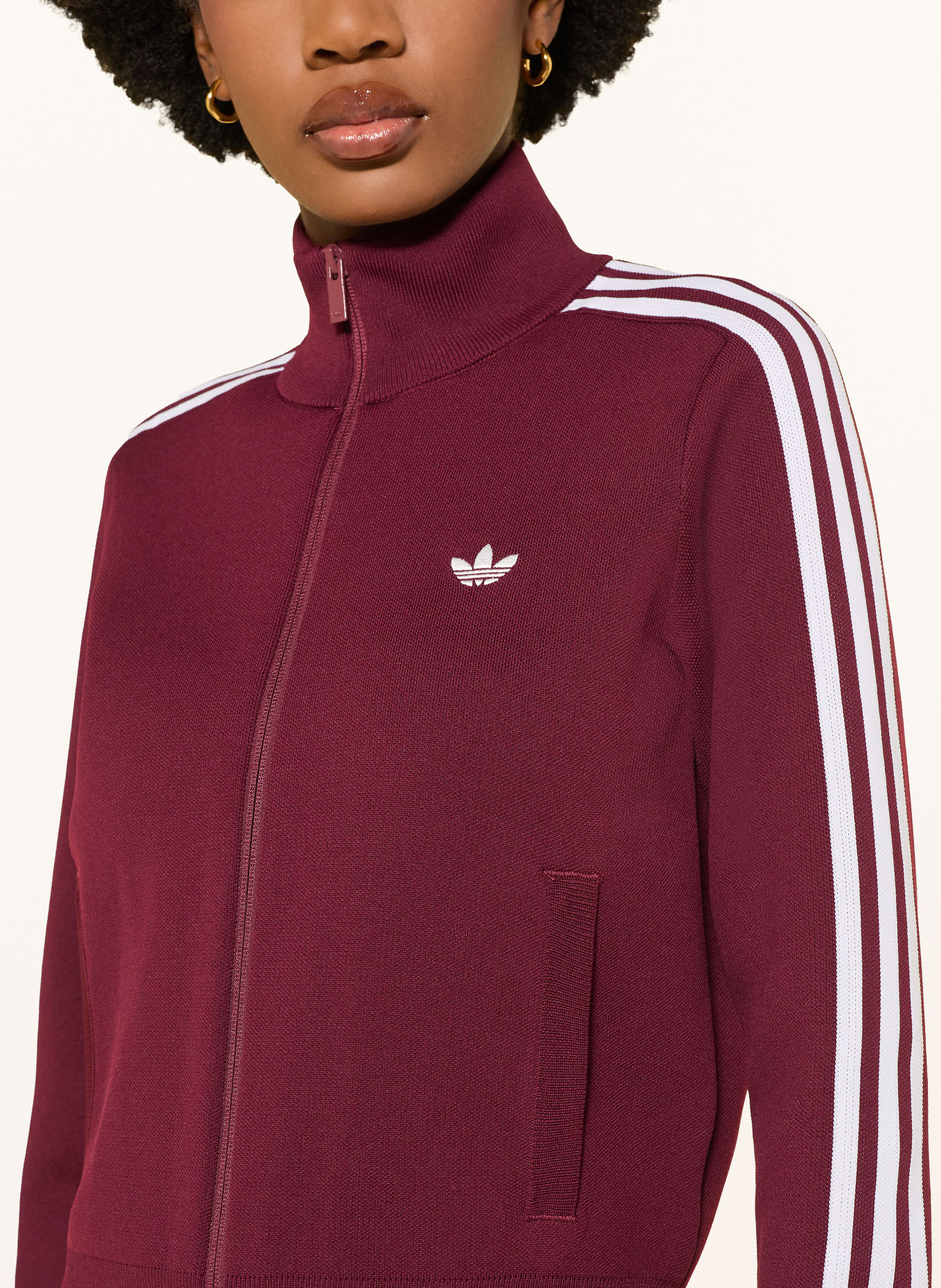 adidas Originals Vest SLIM KNIT: DONKERROOD / WIT