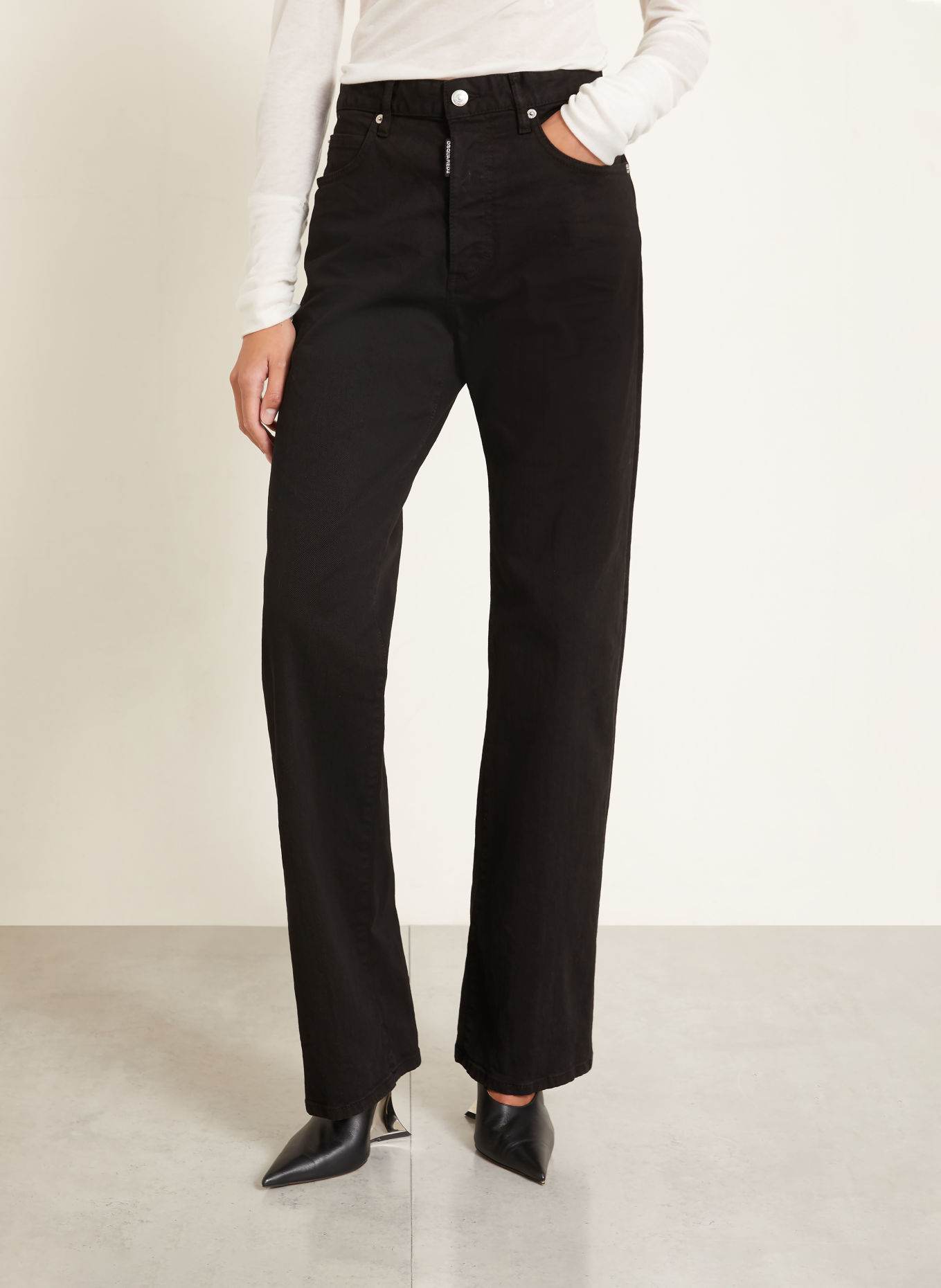 DSQUARED2 Straight Jeans SAN DIEGO: 900 BLACK