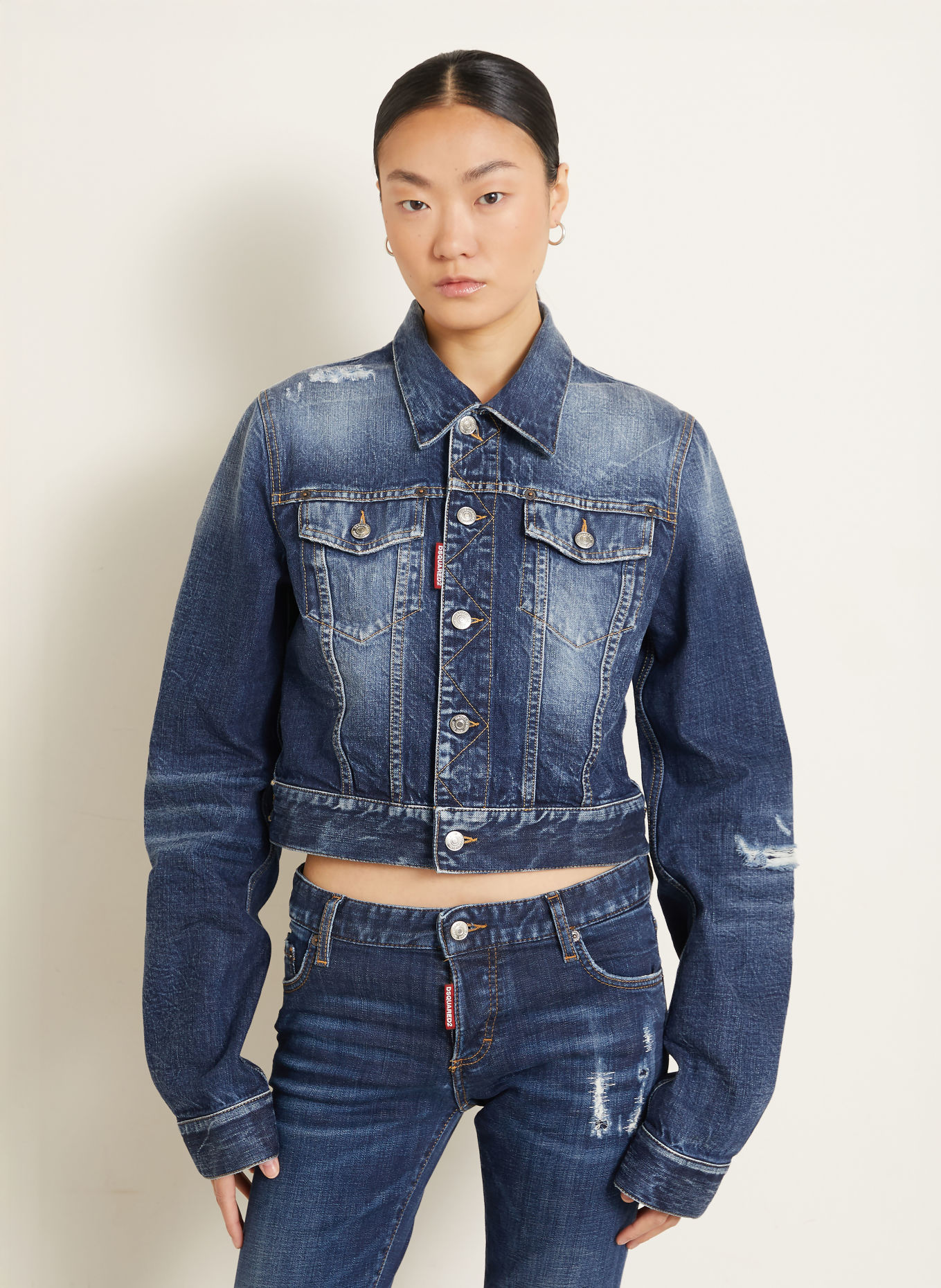 DSQUARED2 Kurtka dżinsowa DEAN: 470 NAVY BLUE