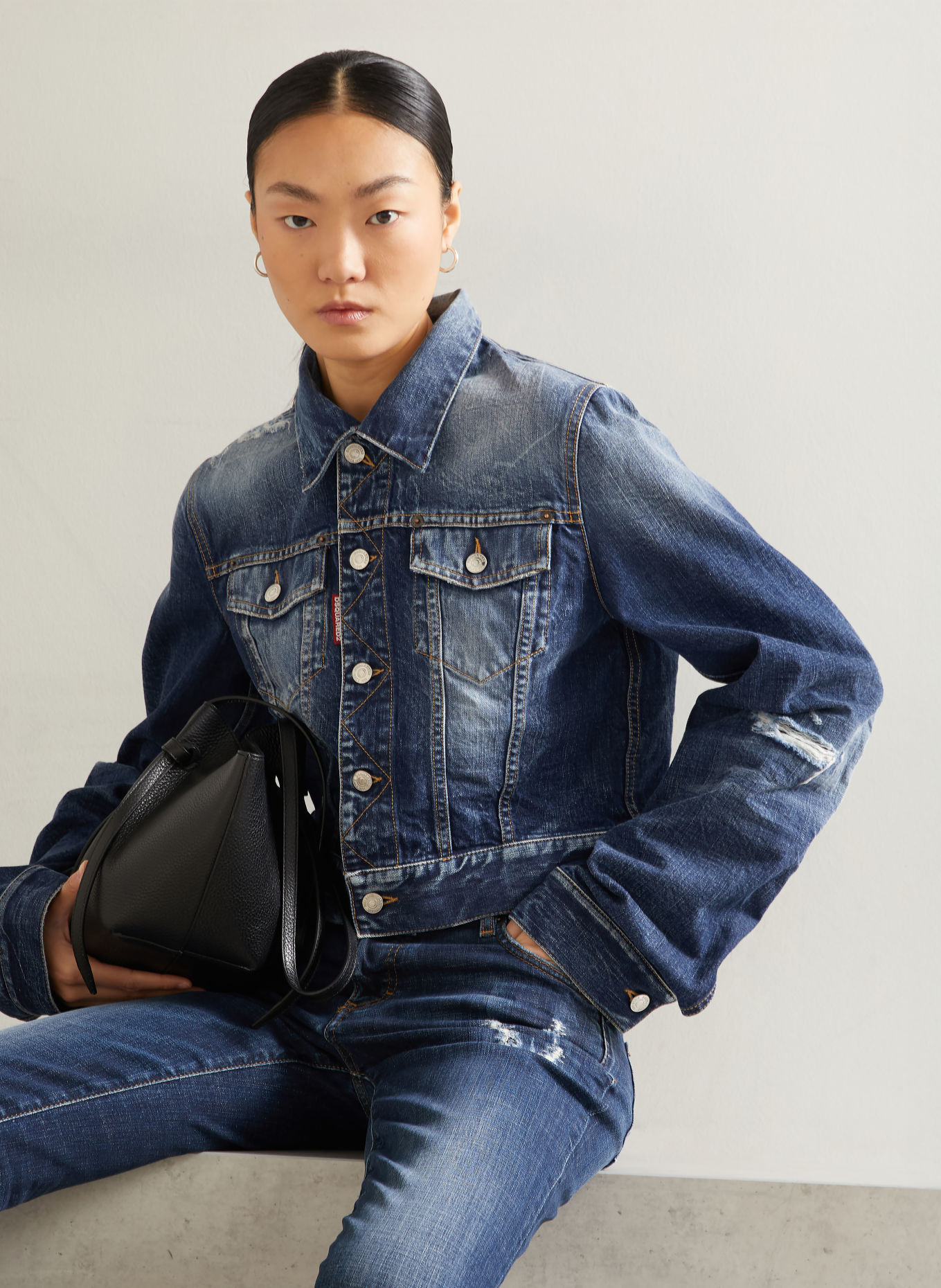 DSQUARED2 Kurtka dżinsowa DEAN: 470 NAVY BLUE