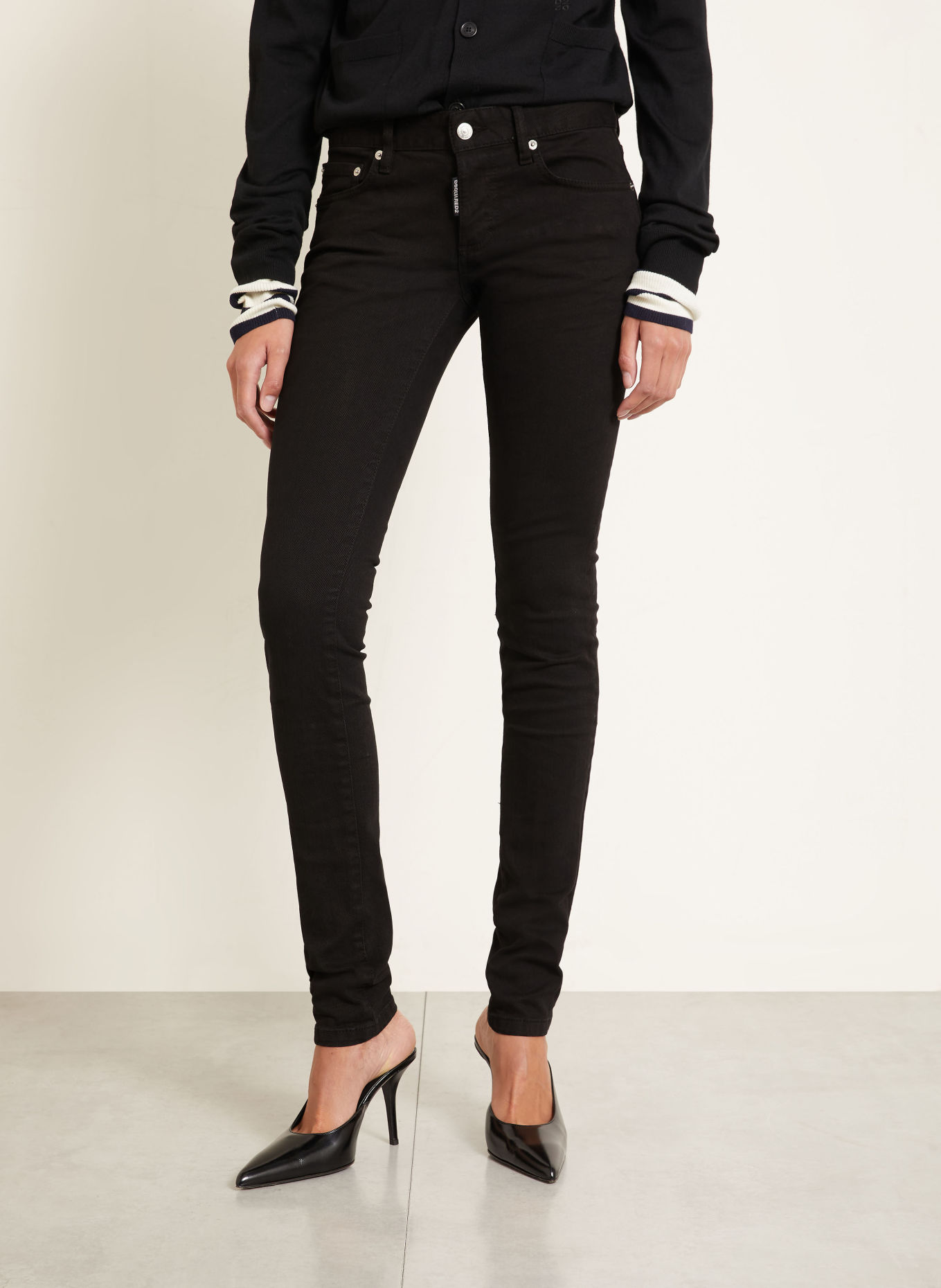 DSQUARED2 Skinny džíny: 900 BLACK