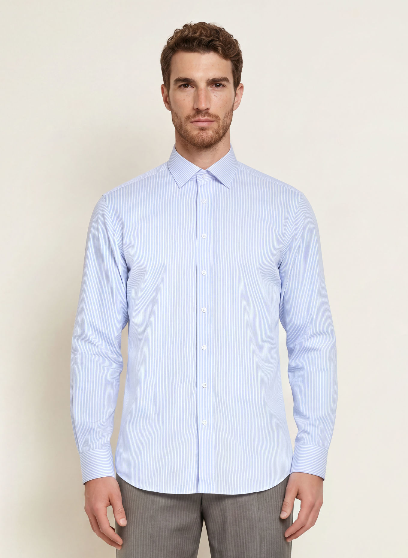 seidensticker Hemd Comfort Fit: HELLBLAU / WEISS