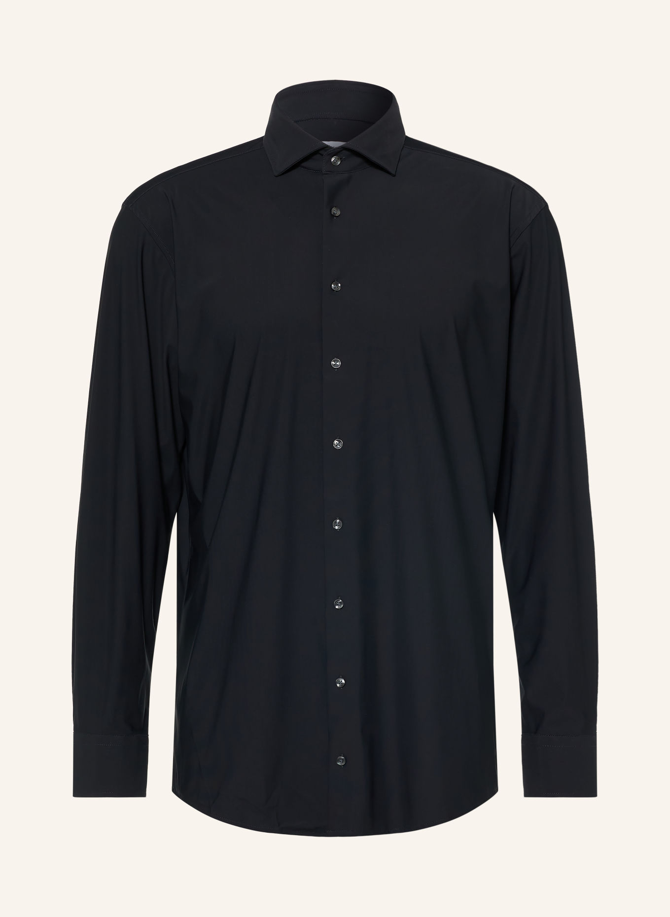 seidensticker Comfort Fit Jersey Shirt: BLACK