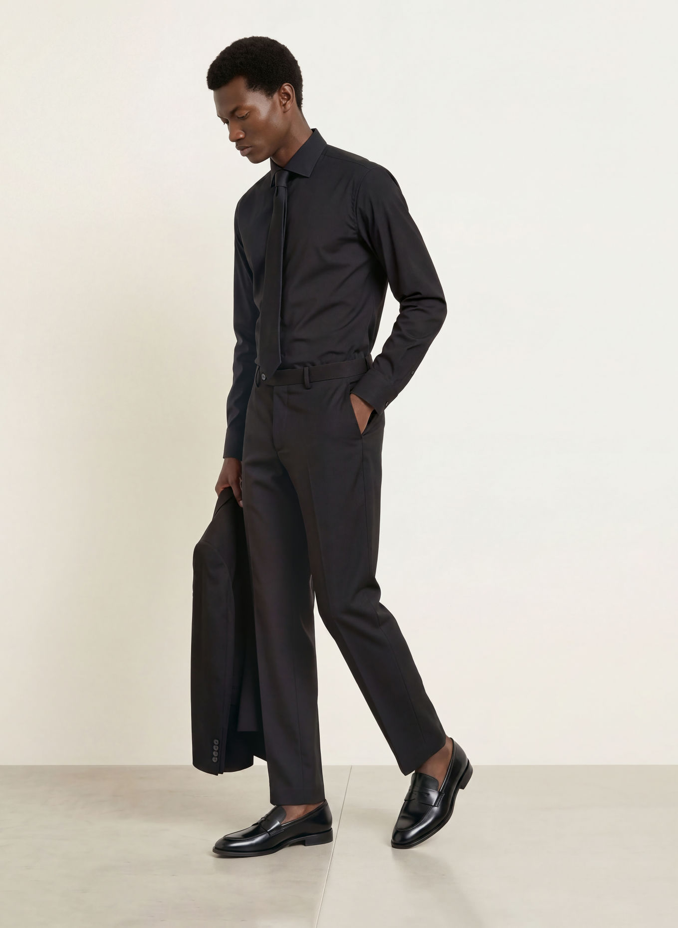 seidensticker Comfort Fit Jersey Shirt: BLACK