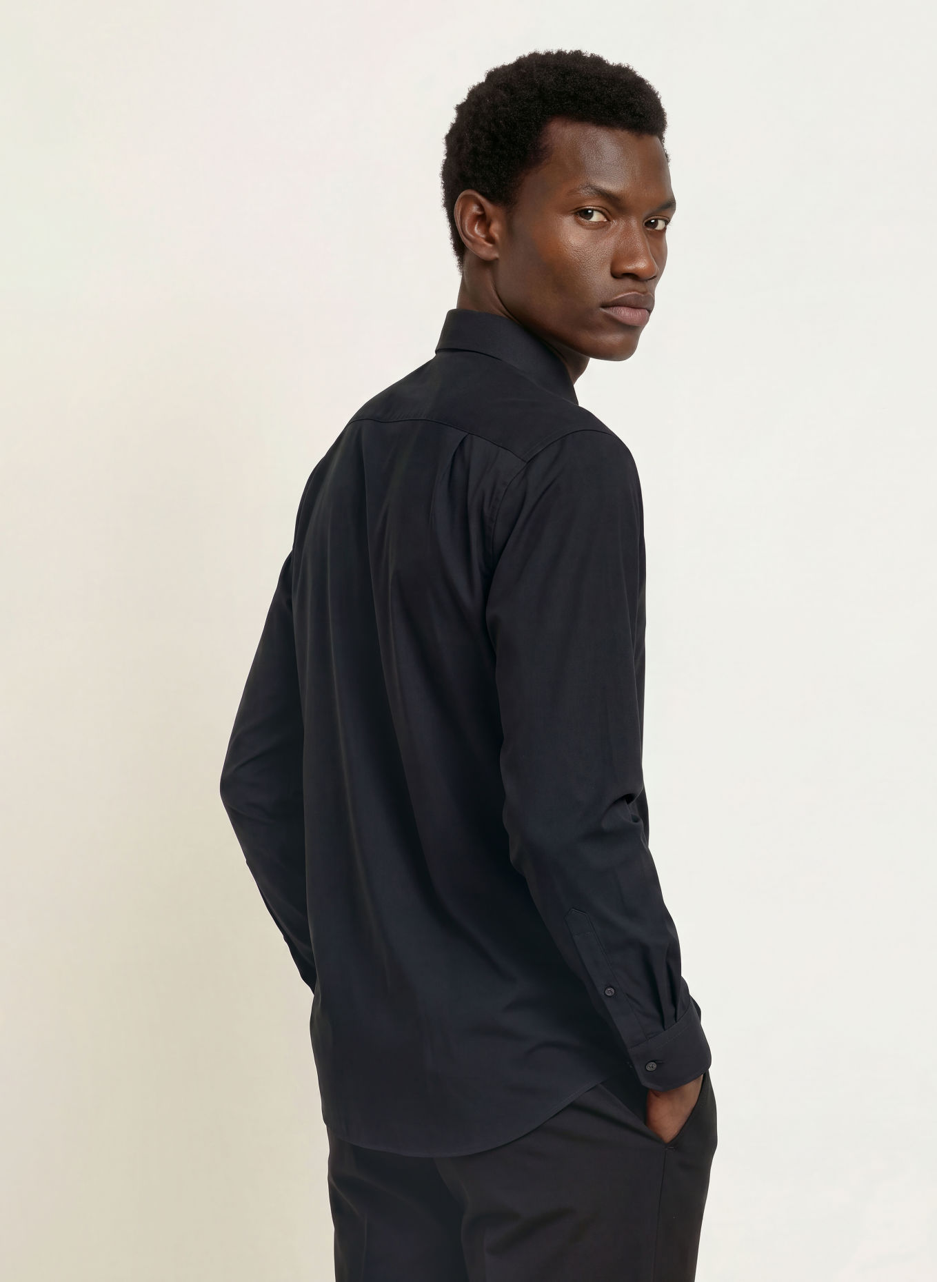 seidensticker Comfort Fit Jersey Shirt: BLACK