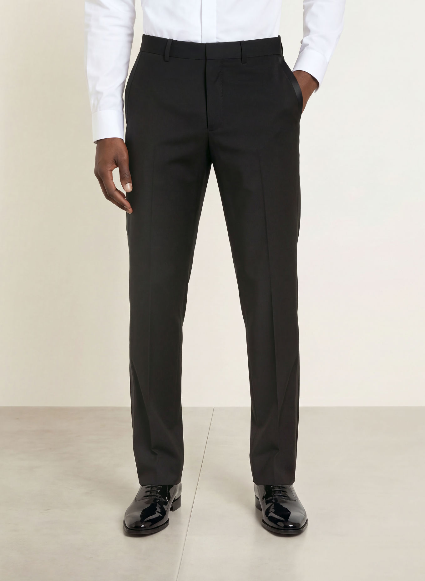 HUGO Smokingbroek HESTEN Extra Slim Fit met galonstrepen: 001 BLACK