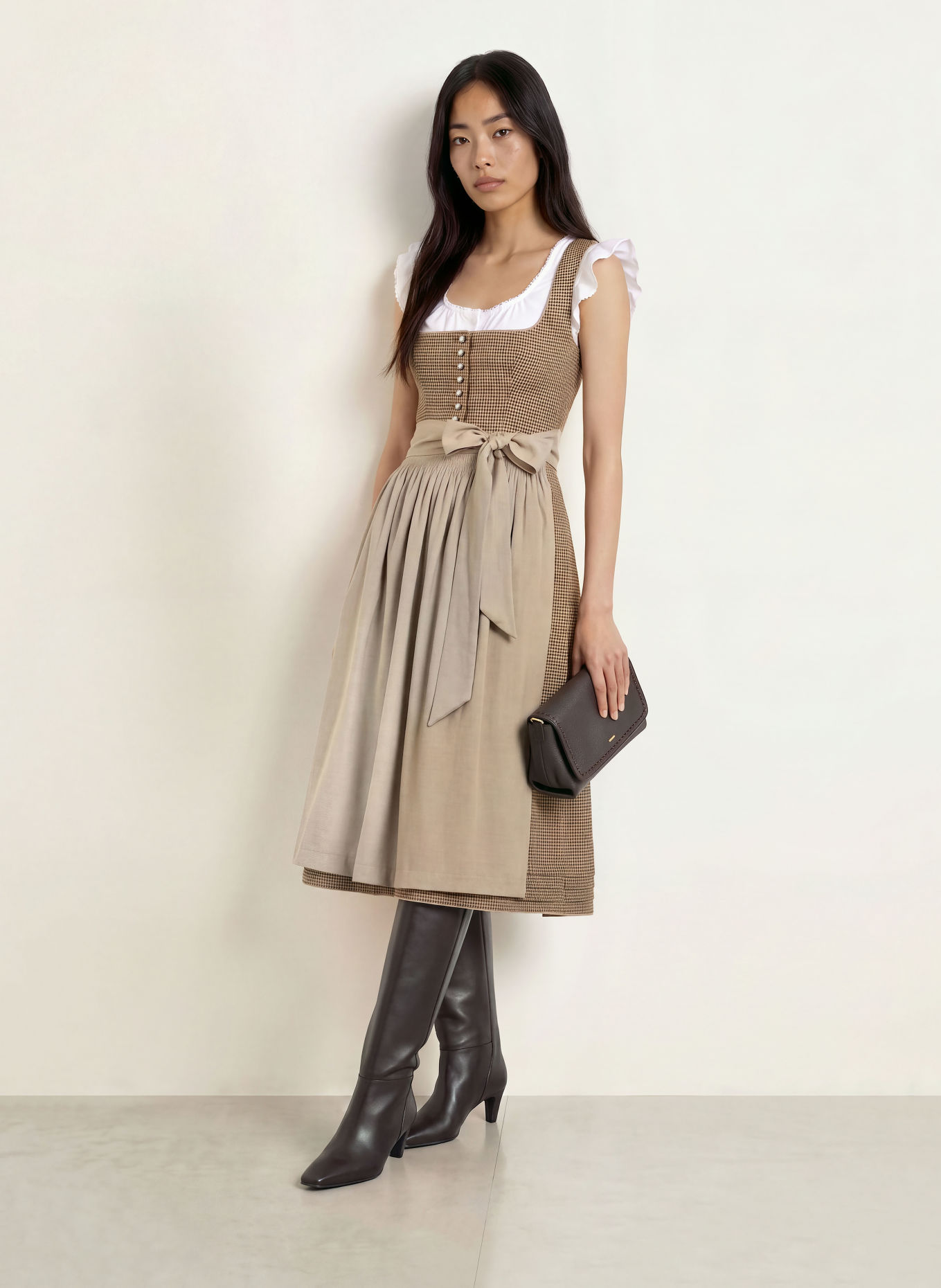 Spieth & Wensky Dirndl KORDIA: BRAUN / HELLBRAUN