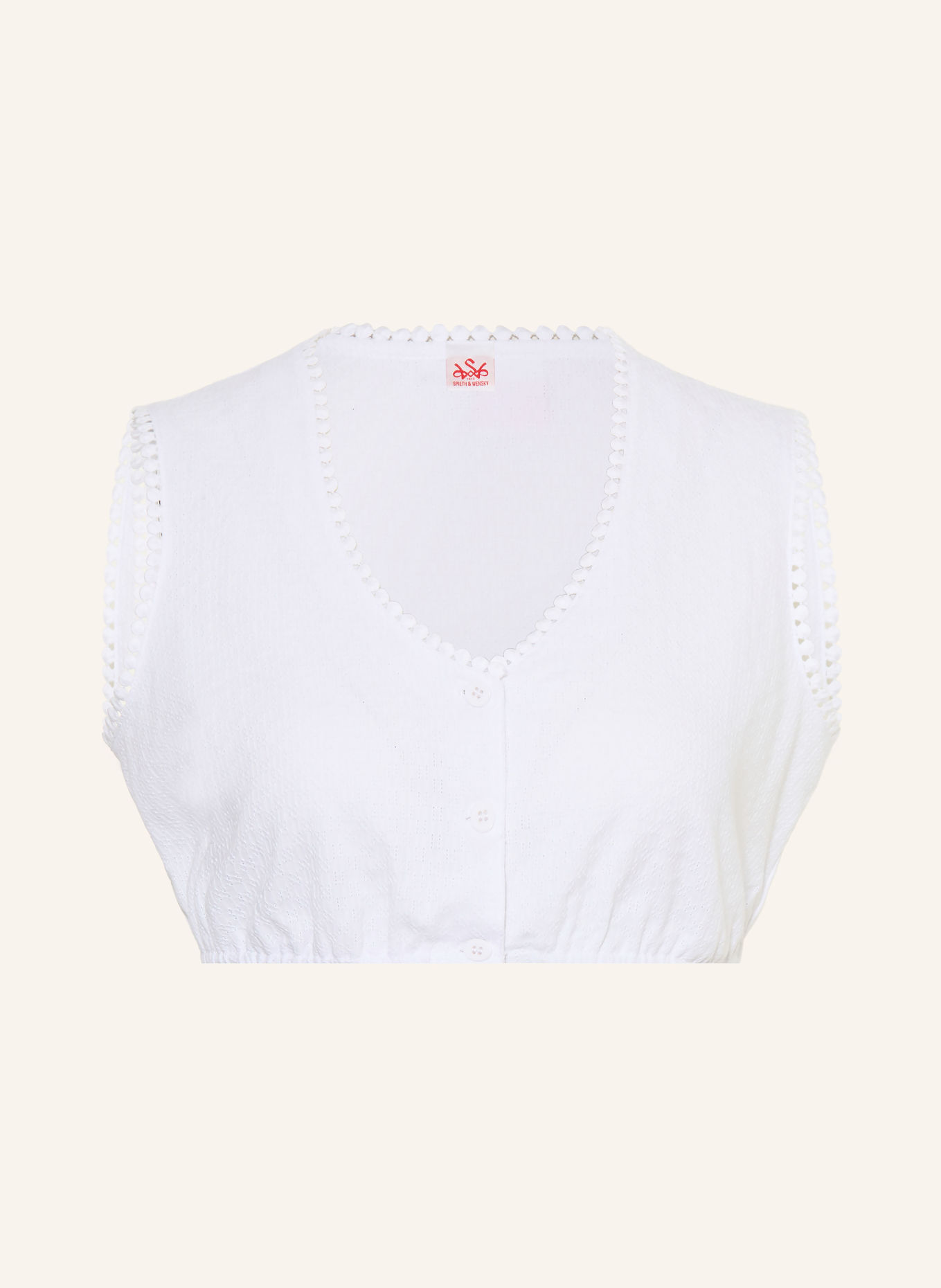 Spieth & Wensky Dirndlbluse KANDIS: WEISS