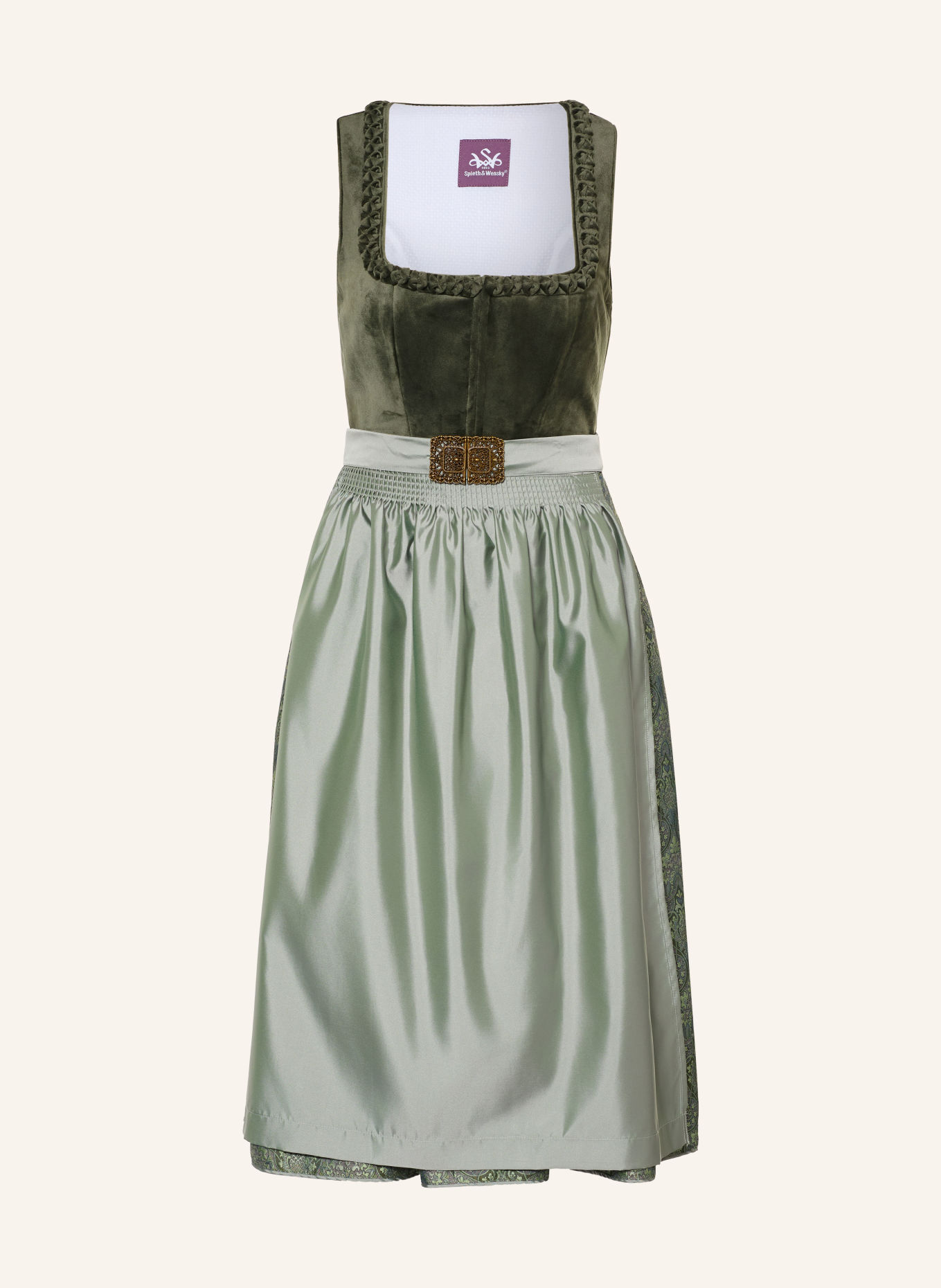 Spieth & Wensky Robe Dirndl KORAL: VERT / VERT CLAIR / GROEN