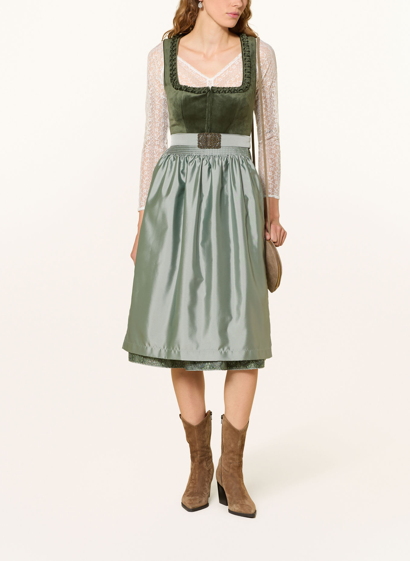 Spieth & Wensky Robe Dirndl KORAL: VERT / VERT CLAIR / GROEN