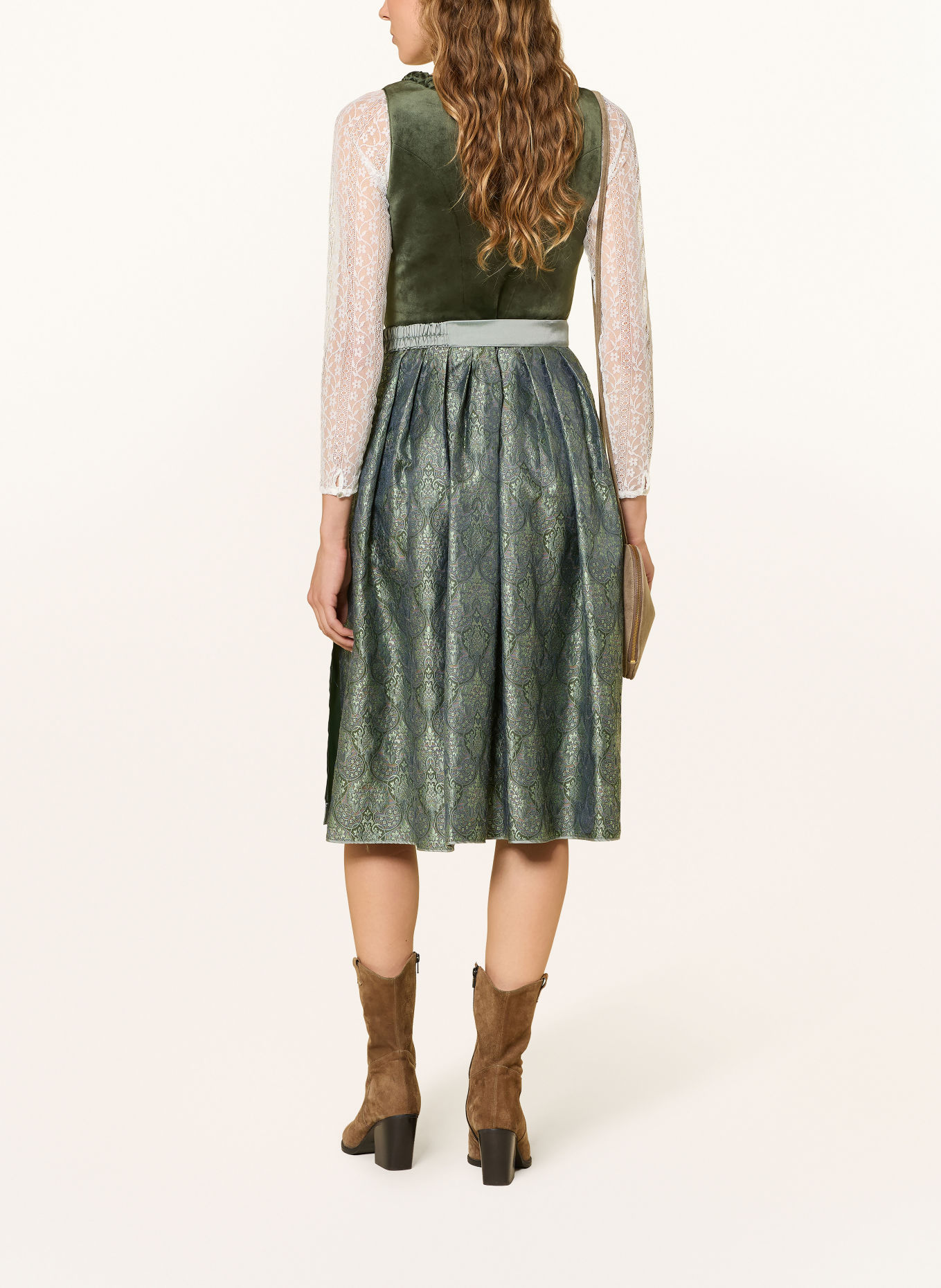 Spieth & Wensky Robe Dirndl KORAL: VERT / VERT CLAIR / GROEN
