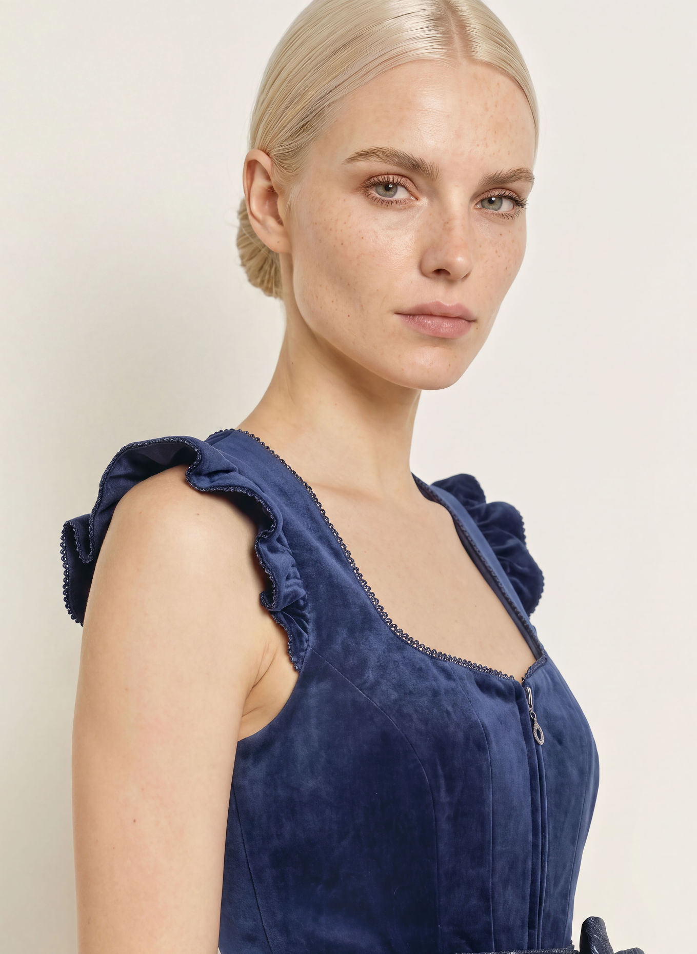 Spieth & Wensky KENDALL Dirndl: DARK BLUE / LIGHT BLUE
