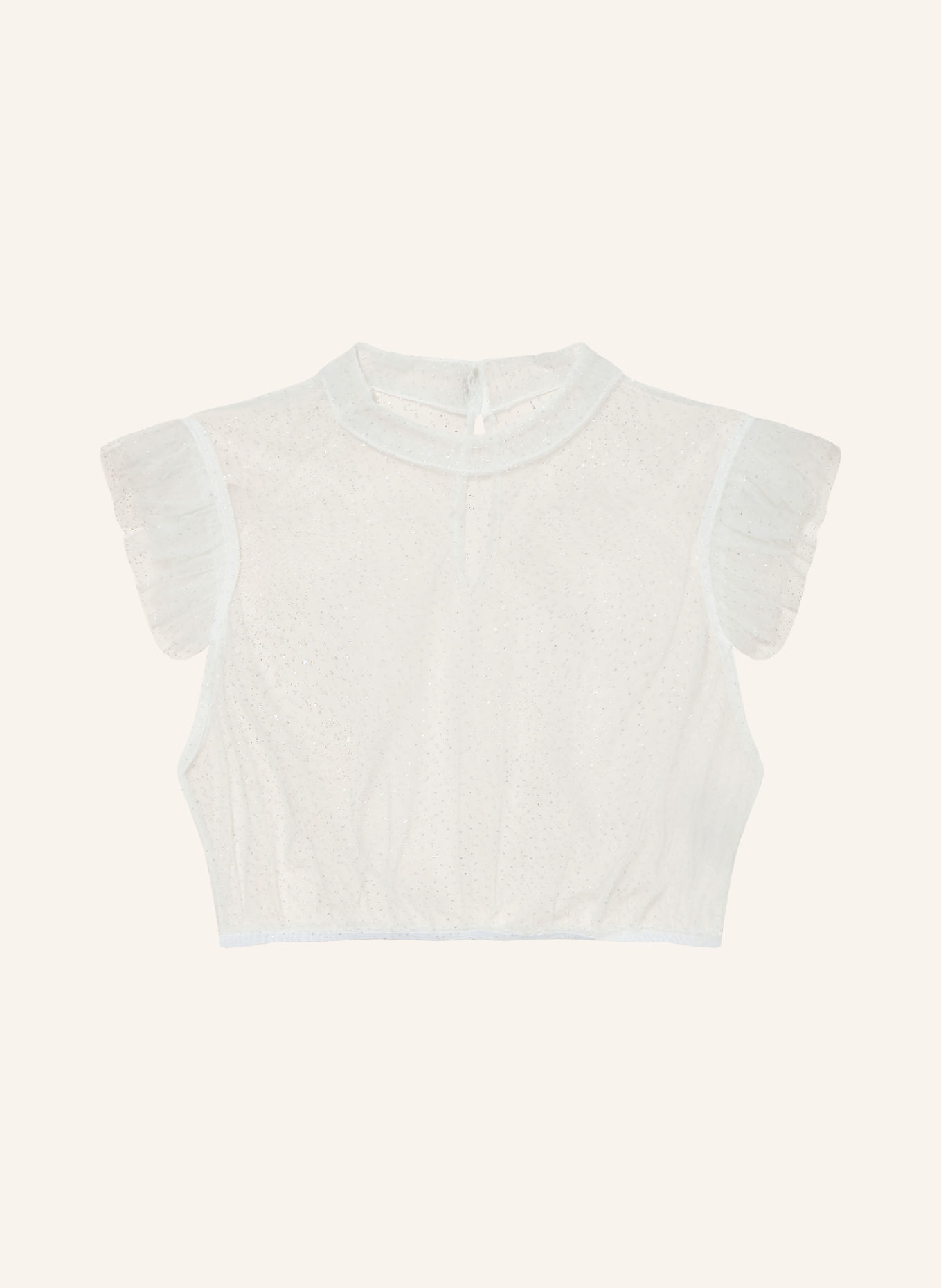 Spieth & Wensky Dirndlblouse KIRCHHEIM van mesh: WIT