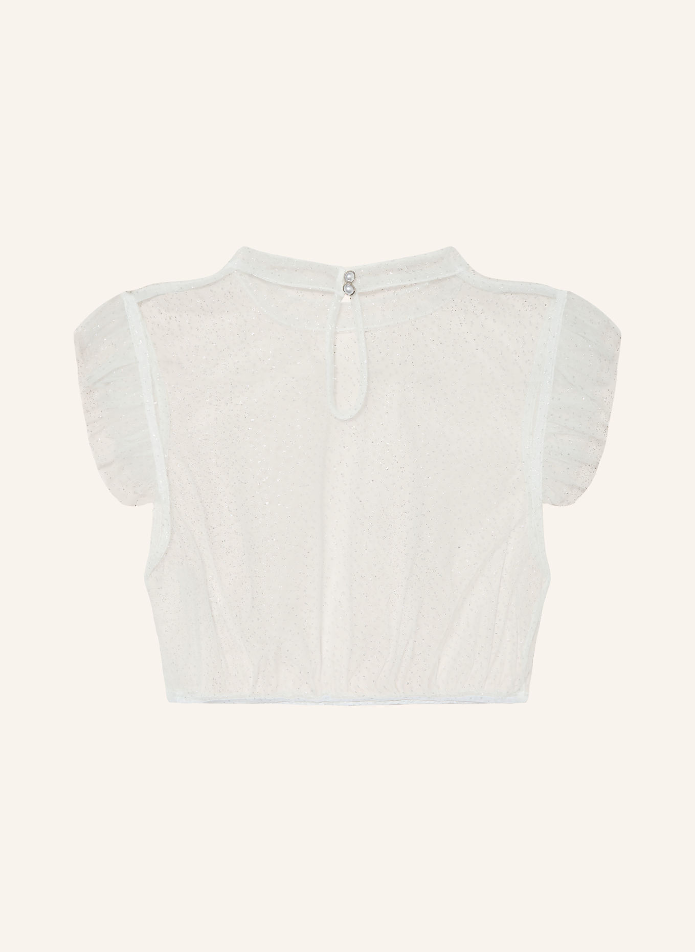 Spieth & Wensky Dirndlblouse KIRCHHEIM van mesh: WIT