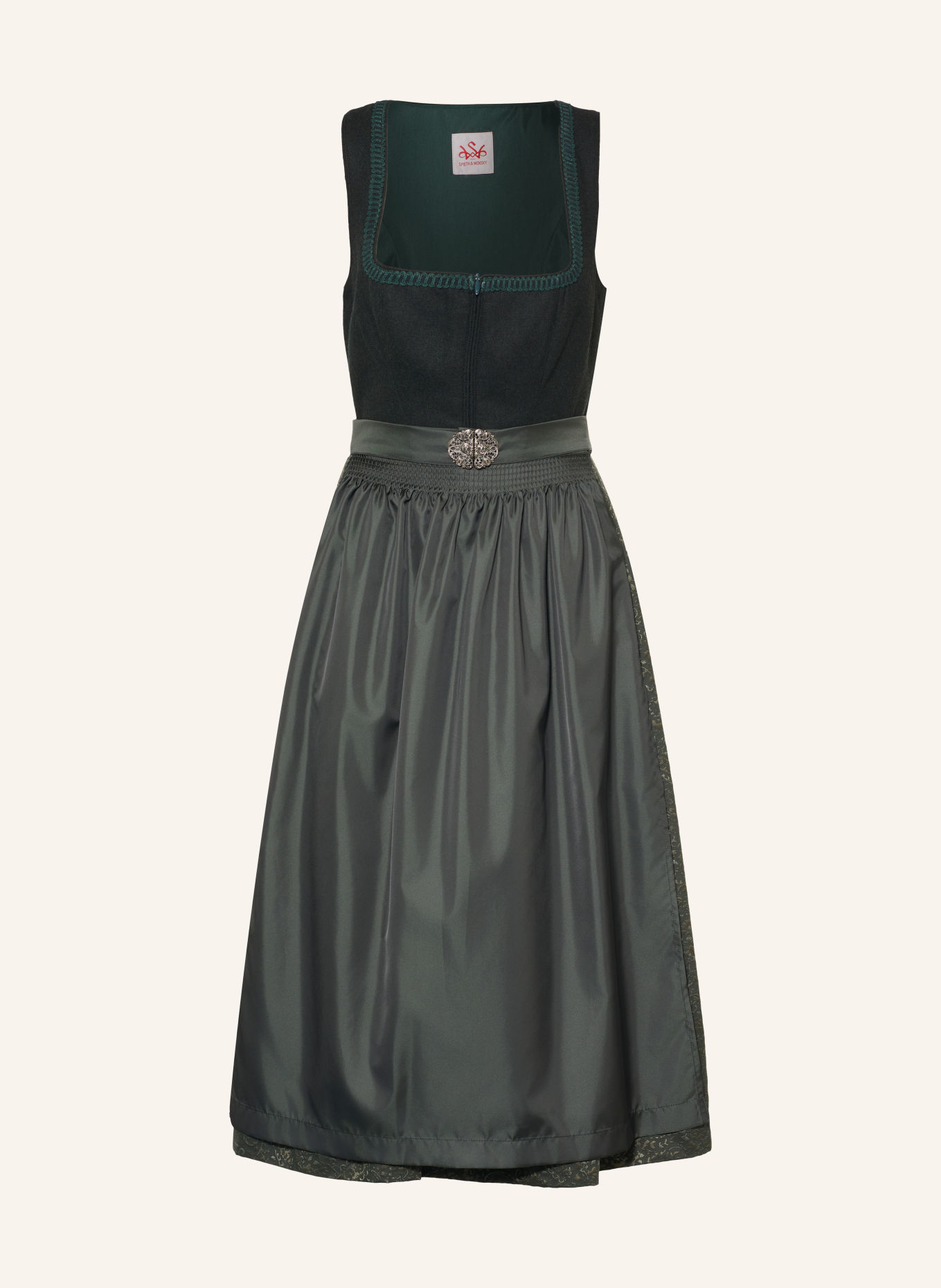 Spieth & Wensky KAYA Dirndl: DARK GREEN / LIGHT GREEN