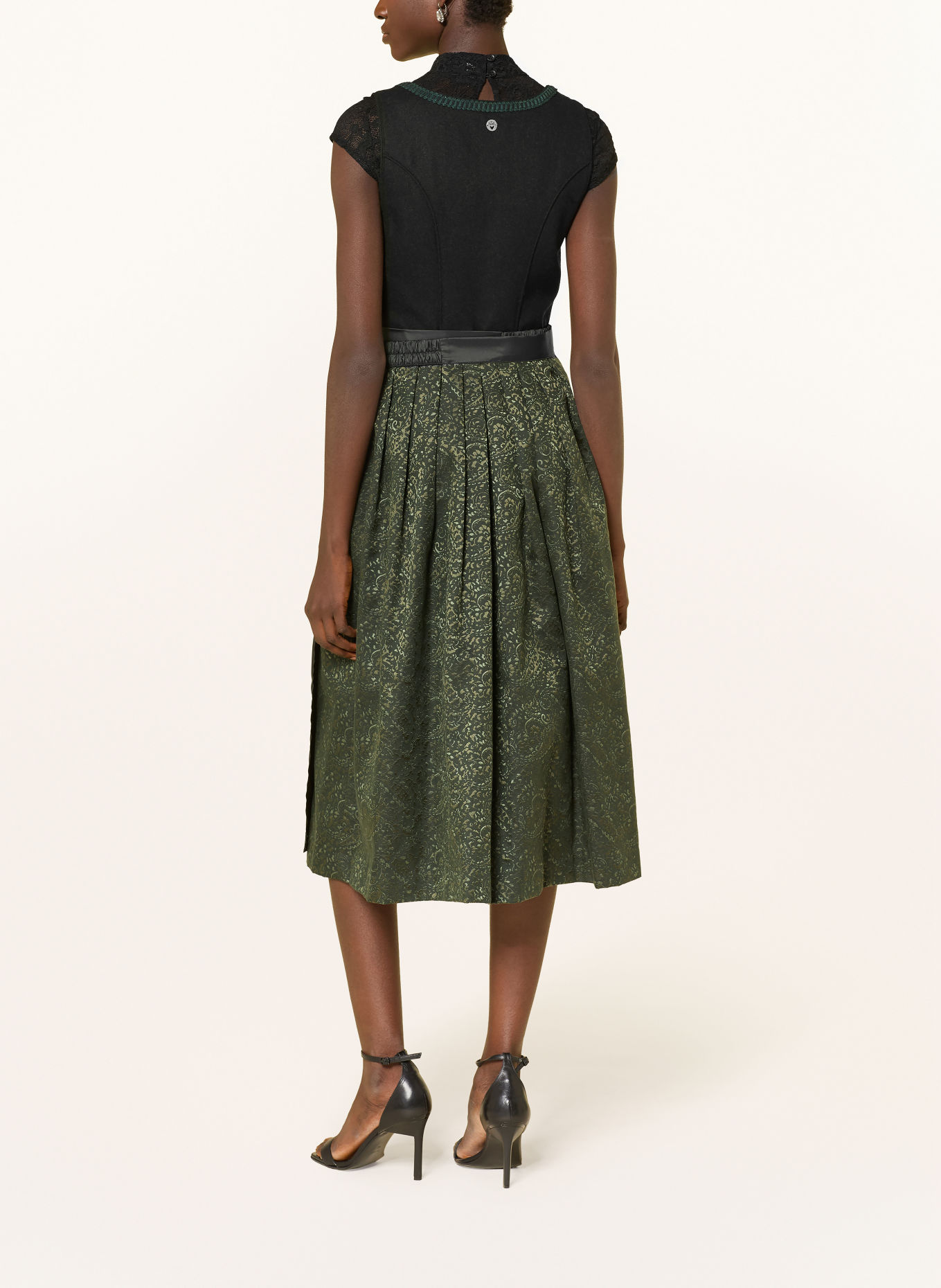 Spieth & Wensky KAYA Dirndl: DARK GREEN / LIGHT GREEN