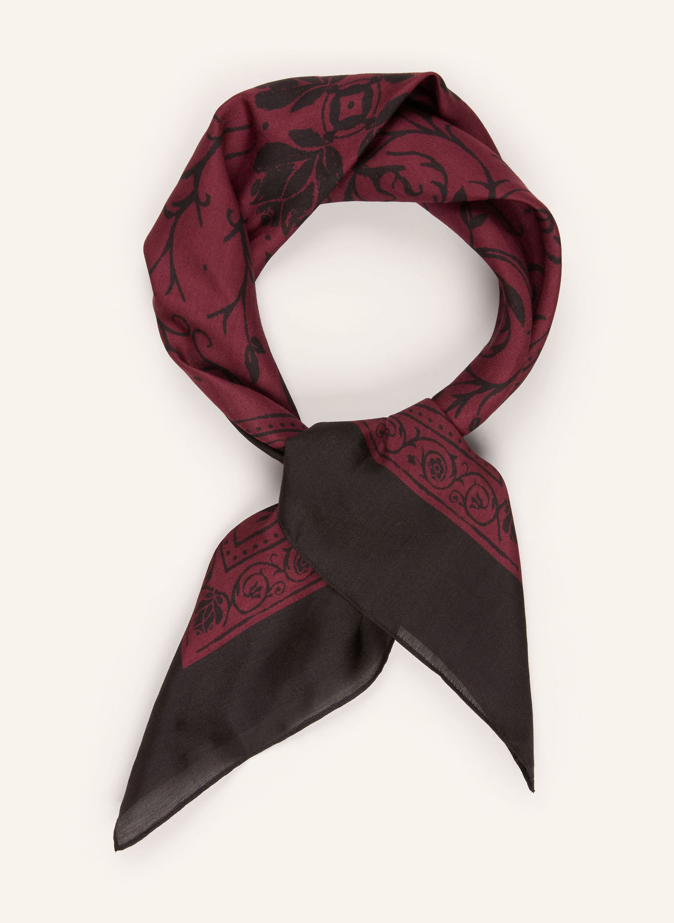 HUGO Halsdoek: DONKERROOD / ZWART