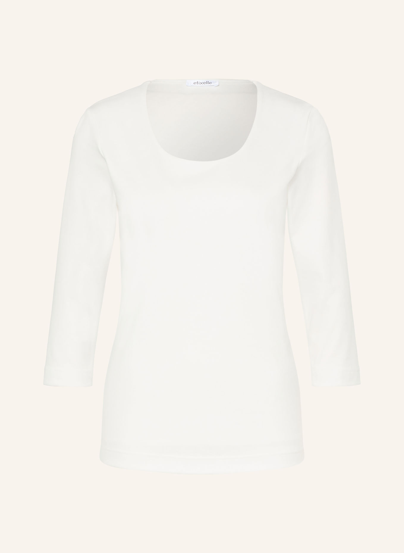 efixelle Shirt with 3/4 sleeves: WHITE