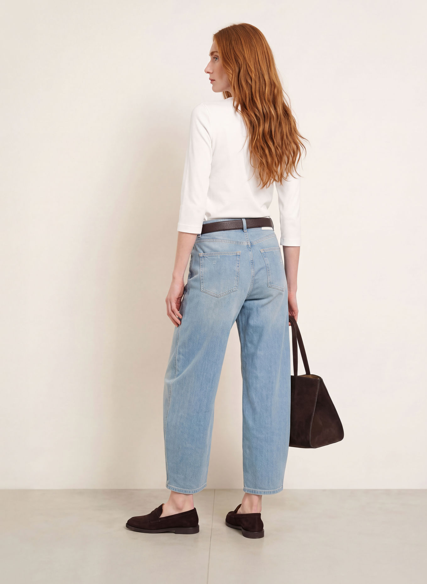 efixelle Shirt with 3/4 sleeves: WHITE