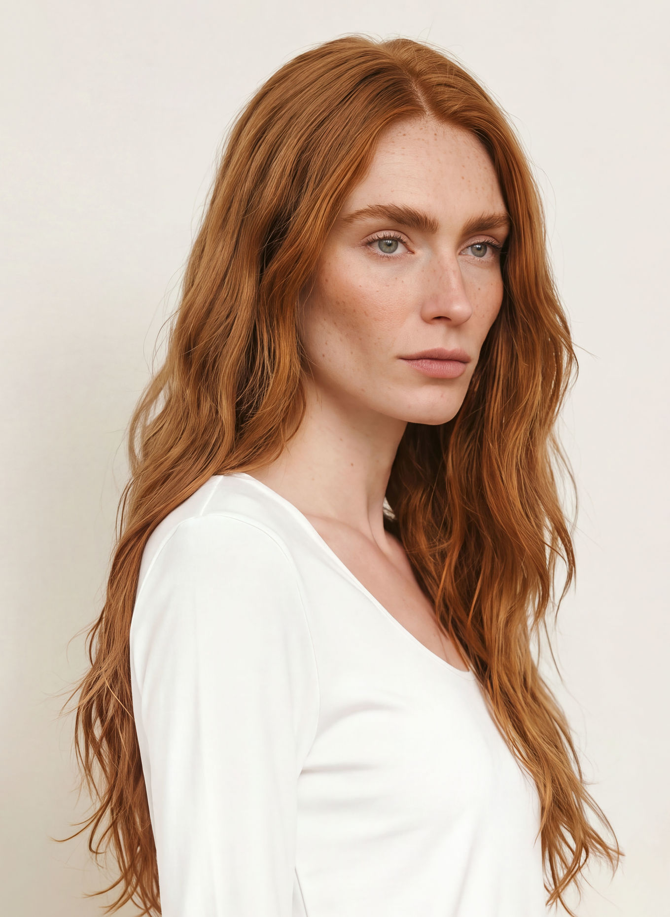 efixelle Shirt with 3/4 sleeves: WHITE