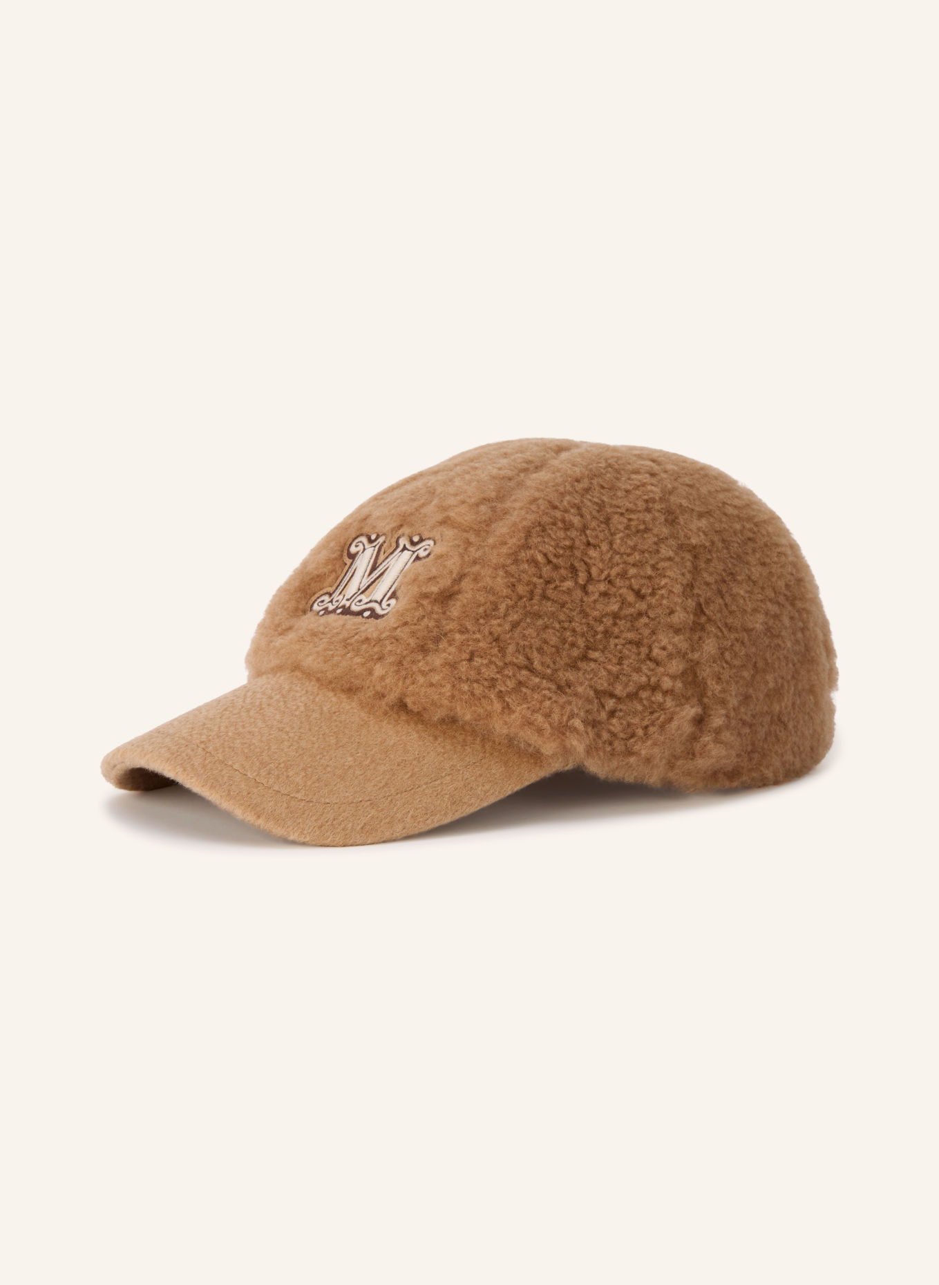 Max Mara MODICO cap with camel hair: CAMEL
