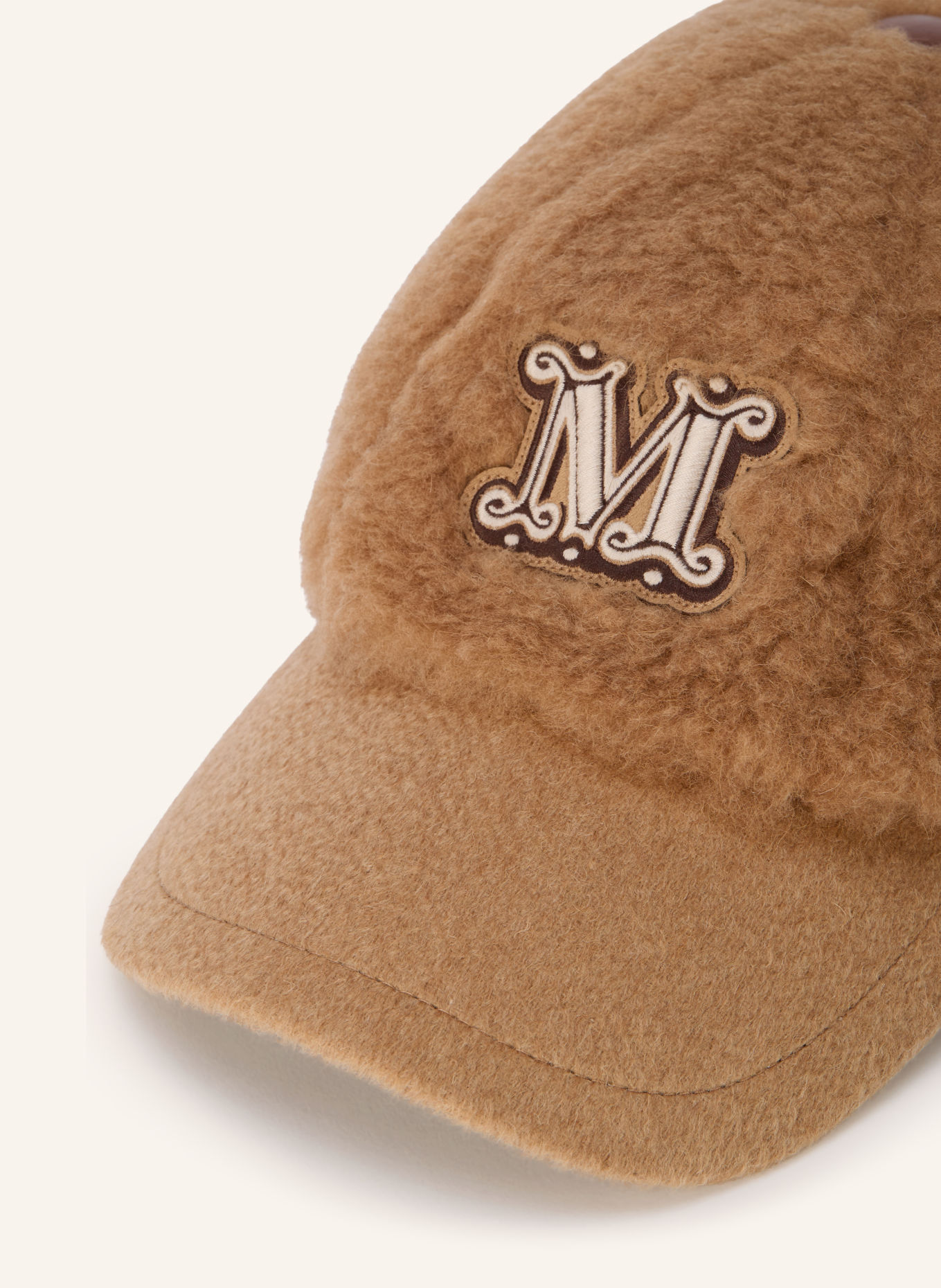 Max Mara MODICO cap with camel hair: CAMEL