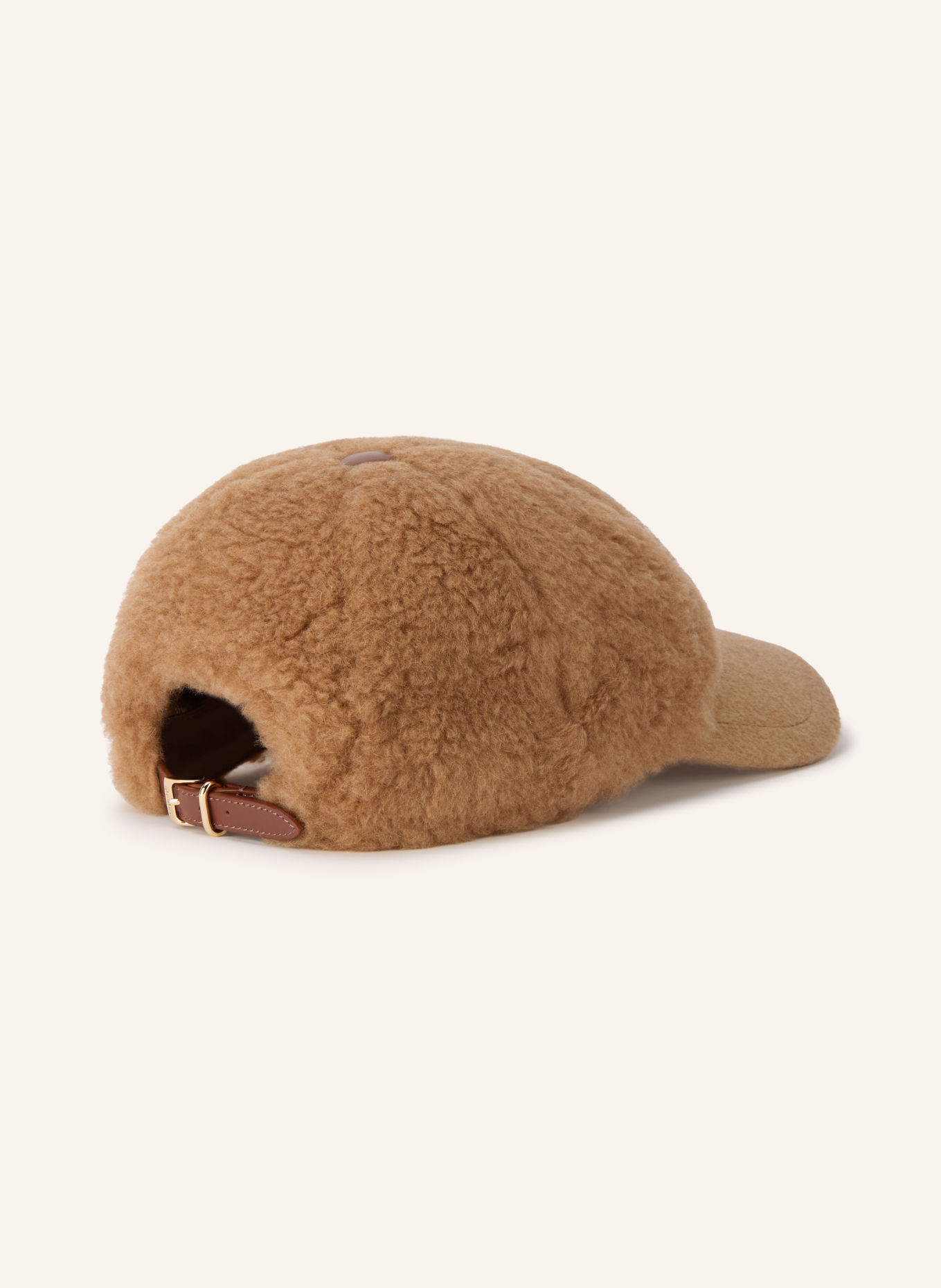 Max Mara MODICO cap with camel hair: CAMEL