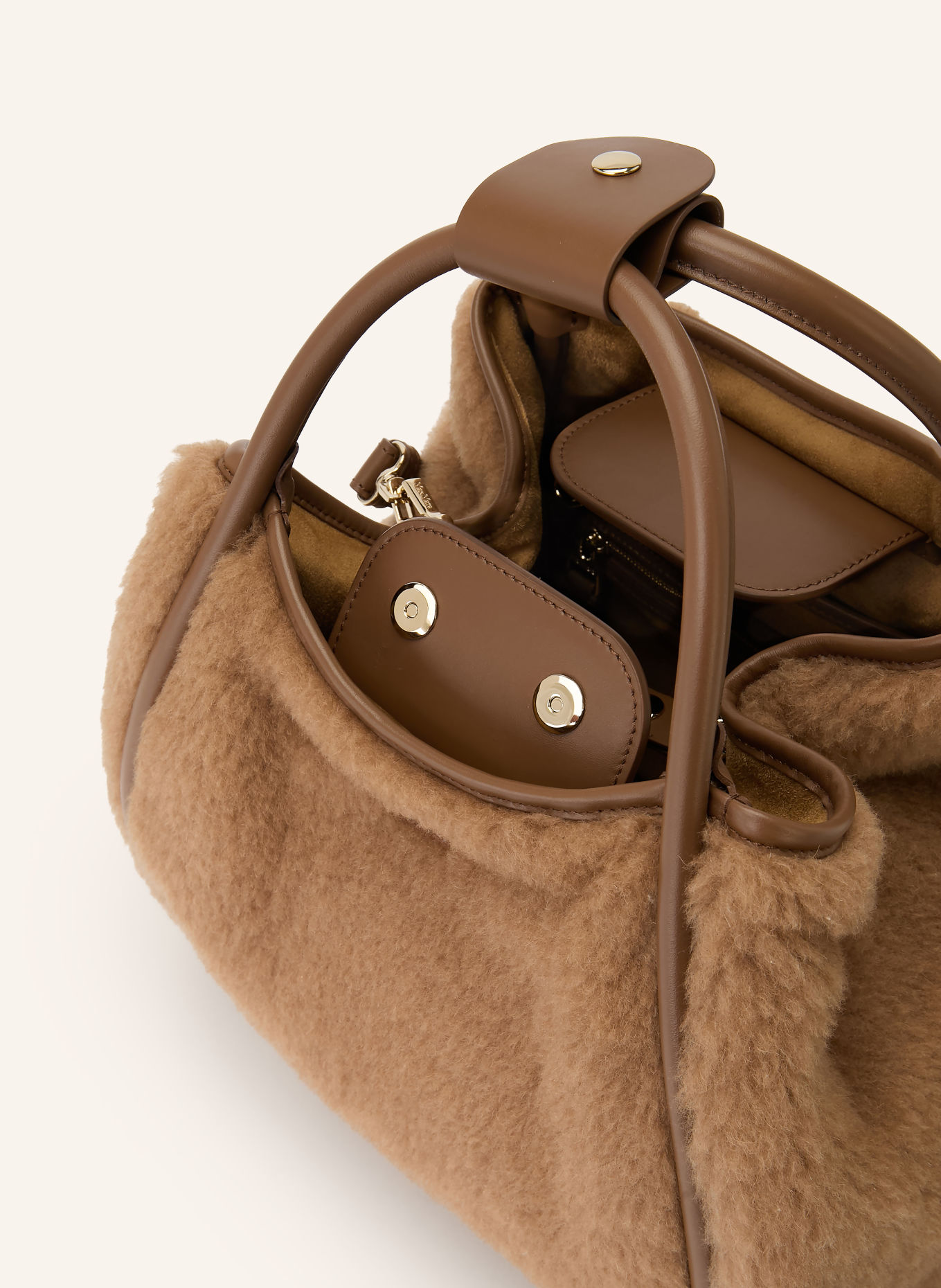 Max Mara Sac à main MARINE SMALL: CHAMEAU / OR