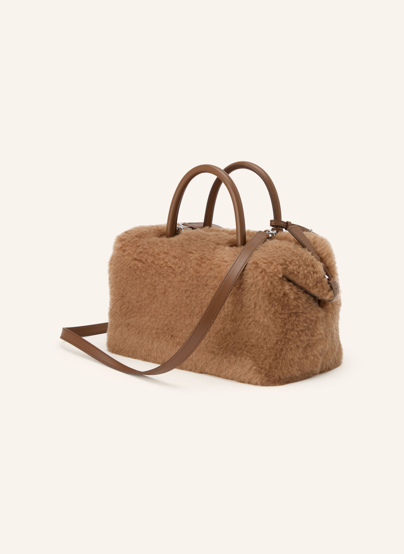 Max Mara Handtasche TEDDYHOLDALM: HELLBRAUN / BRAUN