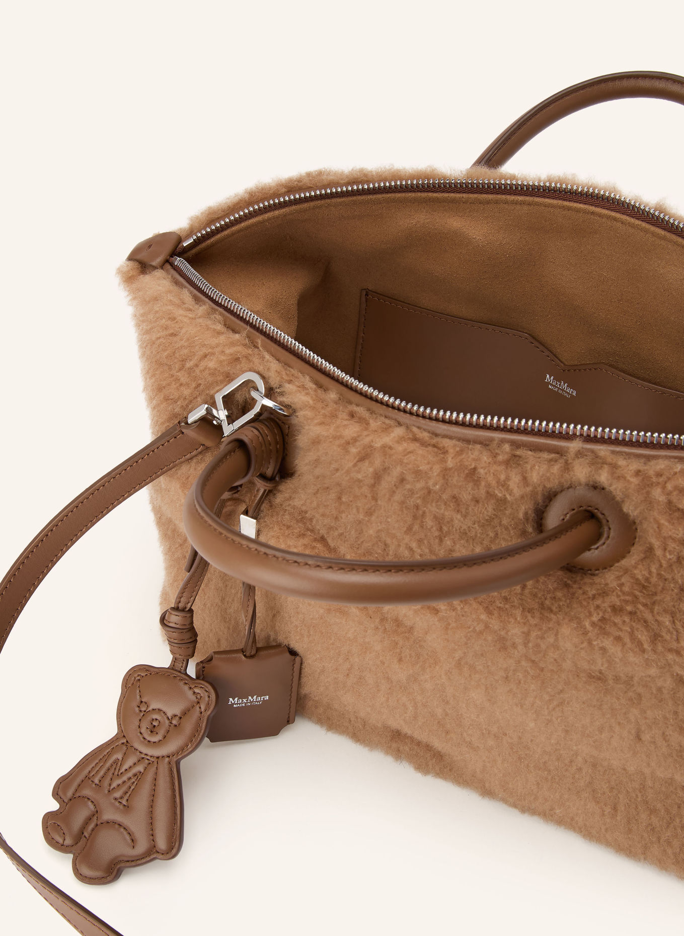 Max Mara Handtasche TEDDYHOLDALM: HELLBRAUN / BRAUN
