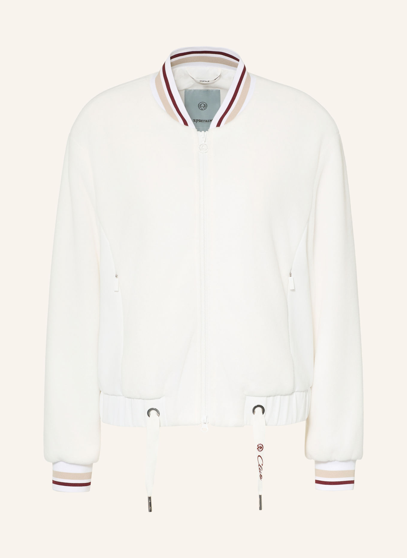 SPORTALM Blouson GLORRA im Materialmix: WEISS / BEIGE / DUNKELROT