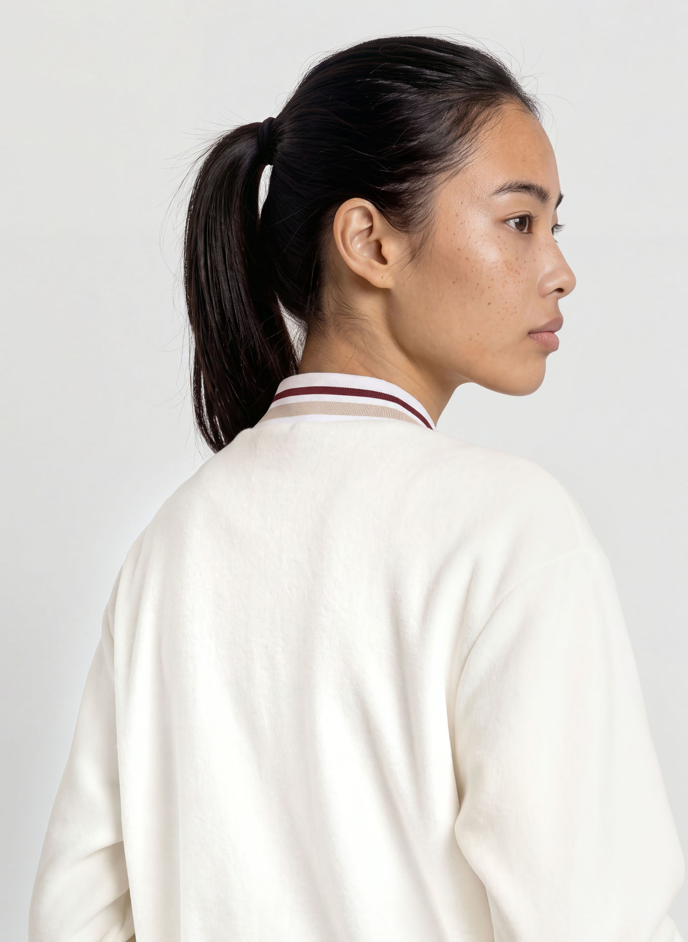 SPORTALM Blouson GLORRA im Materialmix: WEISS / BEIGE / DUNKELROT