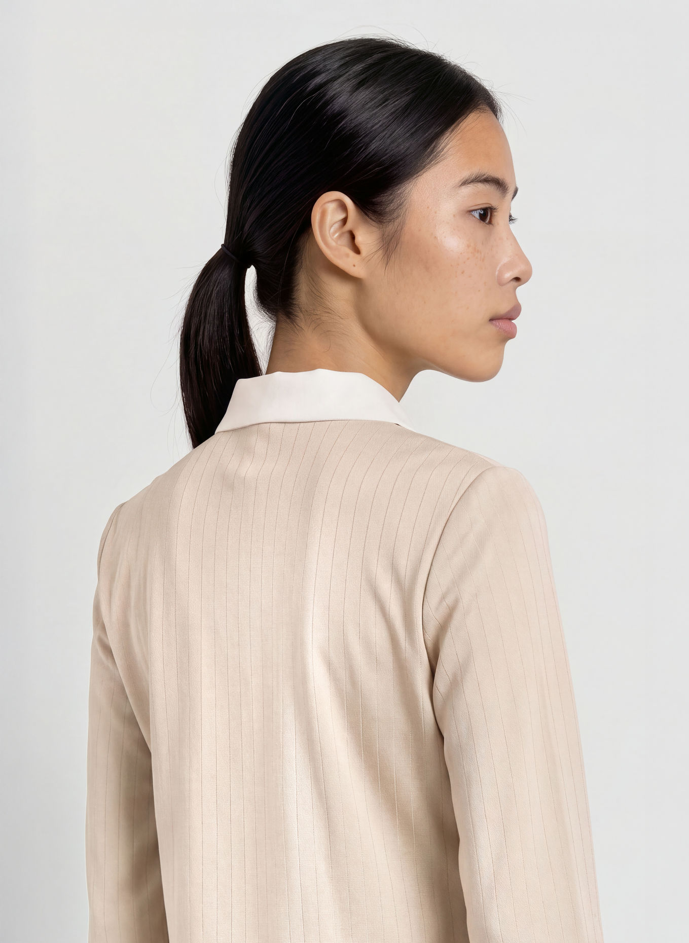 SPORTALM Poloshirt GRACELYN: BEIGE / DONKERROOD / WIT