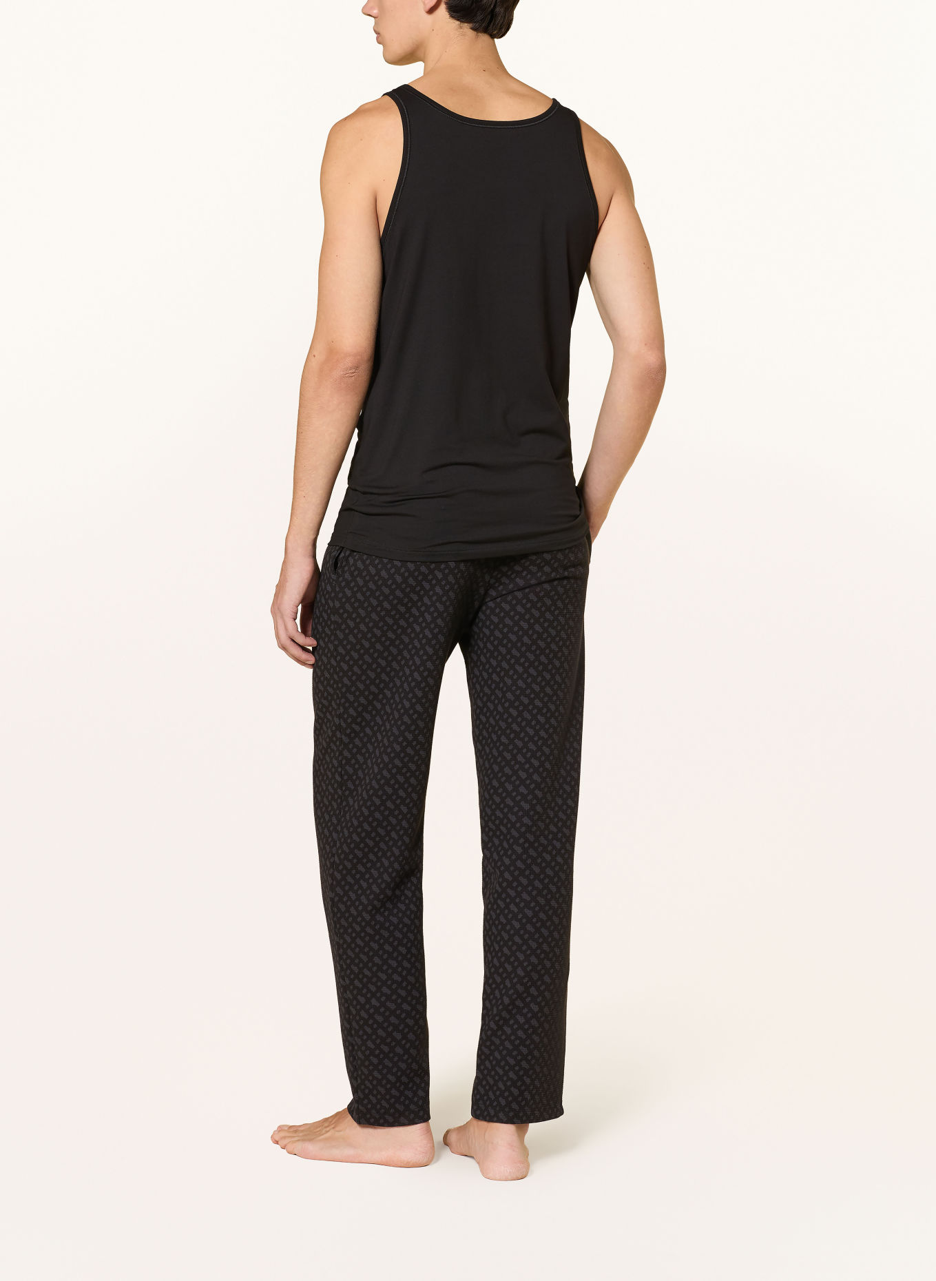 BOSS Bas de pyjama WAFFLEAOP: NOIR / GRIS